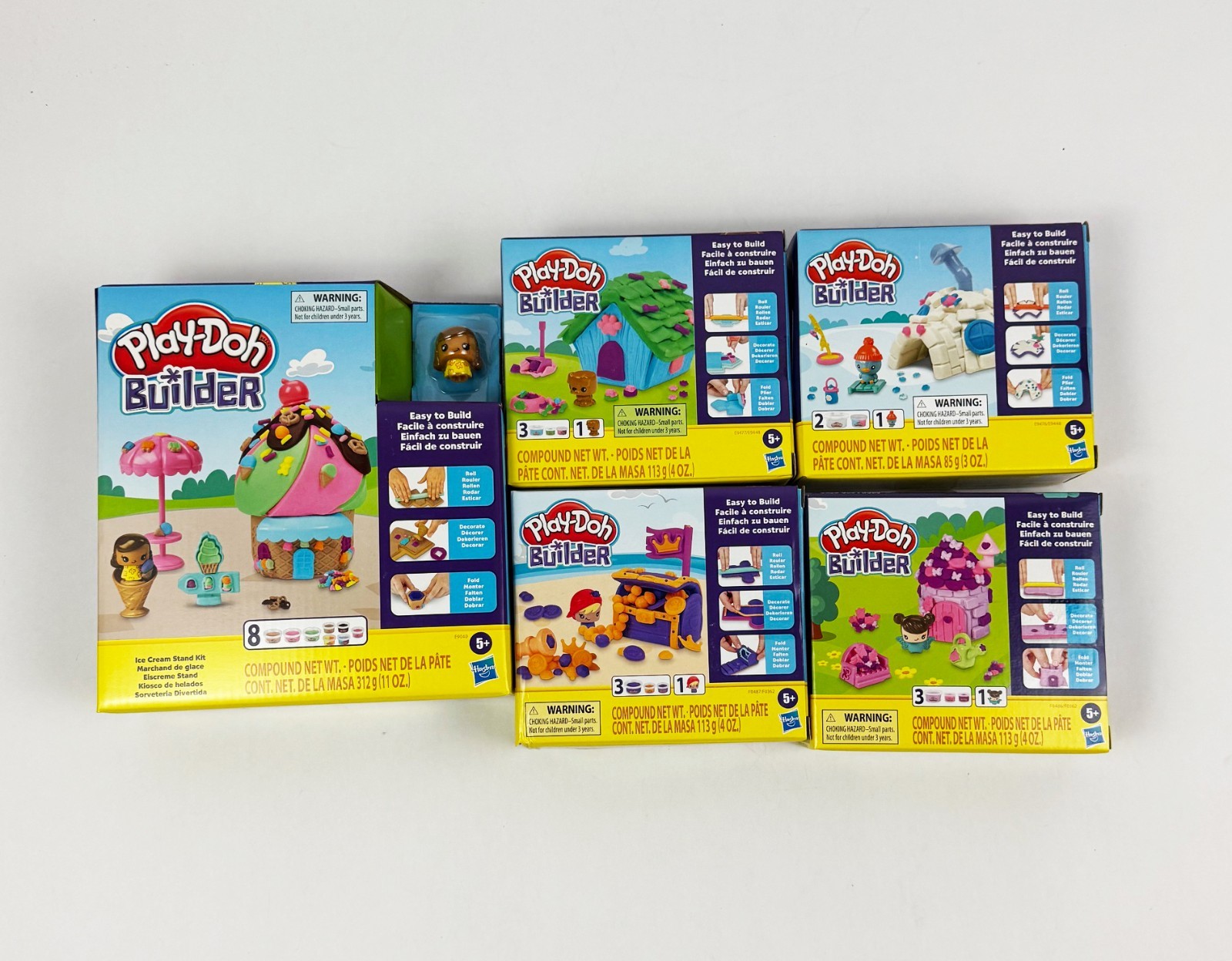 New Sealed Play-Doh Builder Bundle of 5 Kits