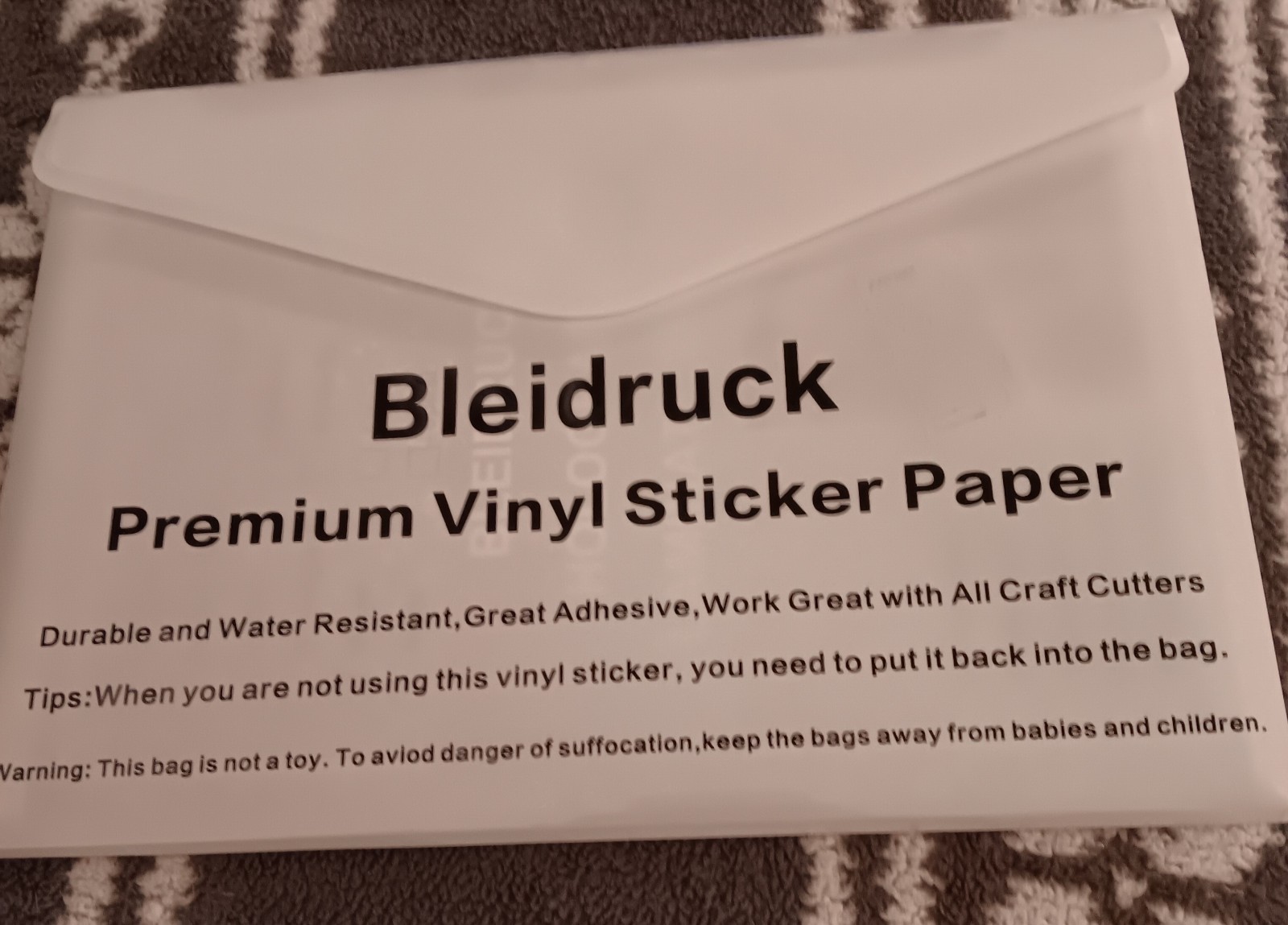 Bleidruck Vinyl Sticker Paper Mixed