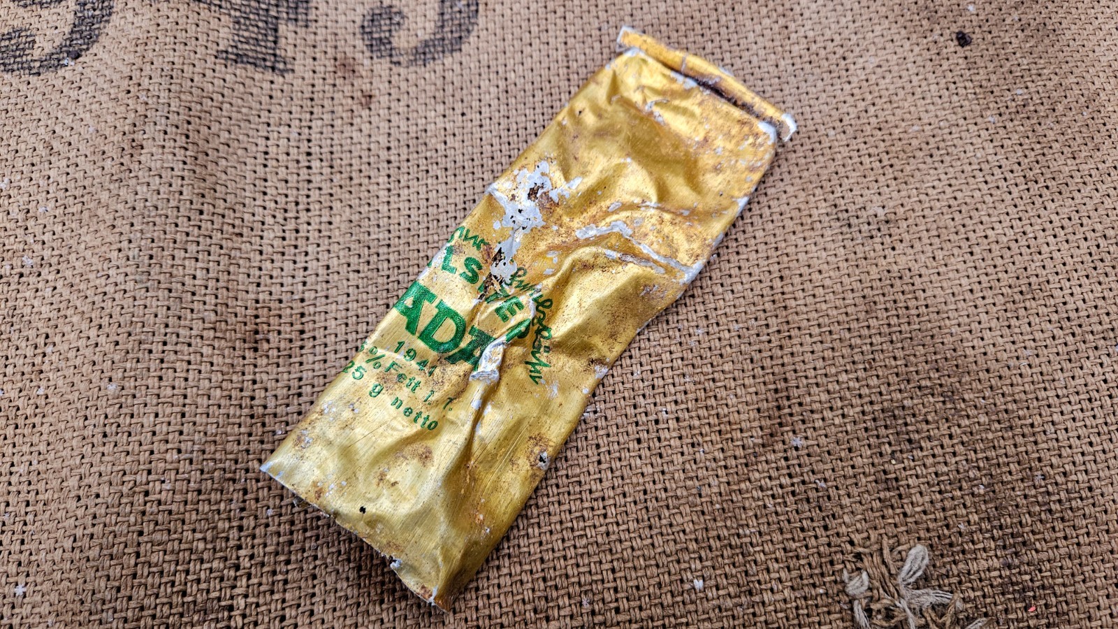 WWII GERMAN TILSITER ADA PROCESSED CHEESE 1941 FOOD RATION RELIC from KURLAND