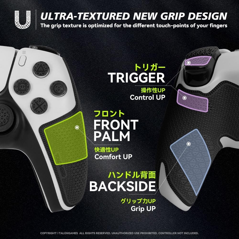 Controller Grip Tapes Compatible with PS5 DualSense Edge, Ultra Version Anti ...