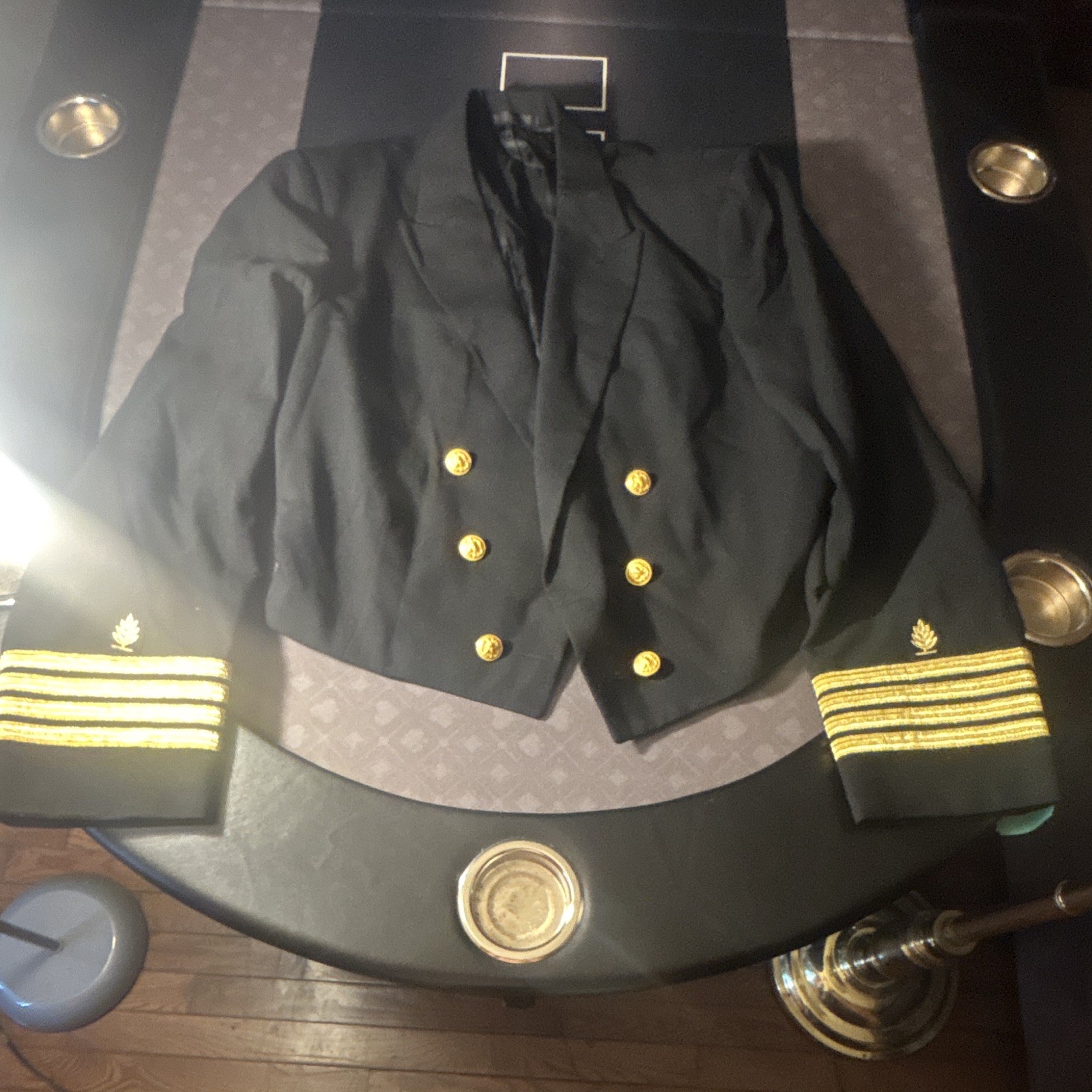 U.S. Navy Naval Uniform Shop Blue Mess Jacket Coat w/ Officer Sleeve Braid
