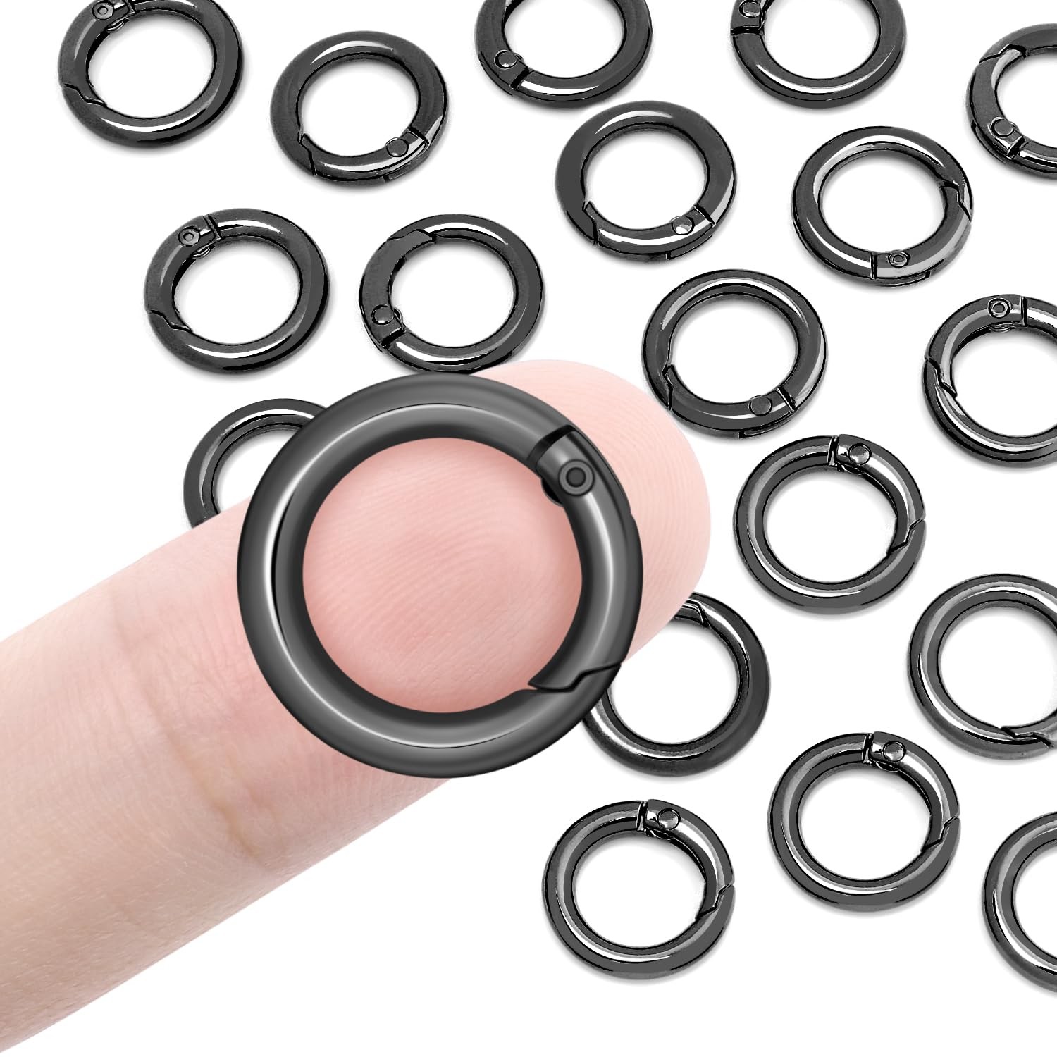 CooBigo 16 Pack Extra 11mm Inner Dia. ; Outer 18mm, 3/8inch Black 16pcs