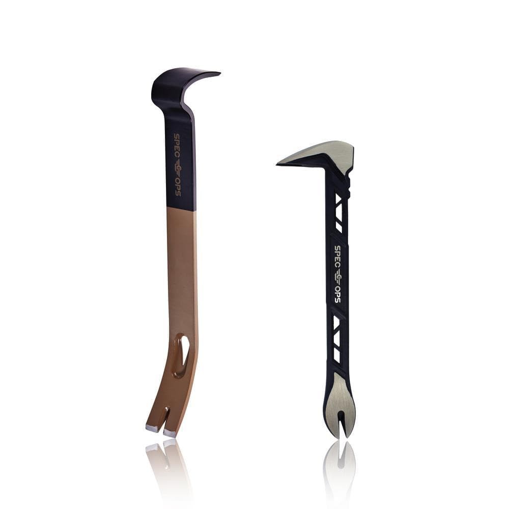 SPEC OPS 10 in. Cats Paw & 15 in. Flat Pry Bar Hand Tool Set, High-Carbon Steel