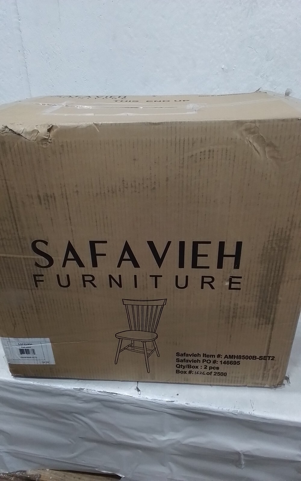 Safavieh PARKER SPINDEL SIDE CHAIR, Reduced Price 2172745185 AMH8500B-SET2