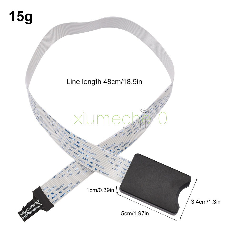 TF Micro SD To SD Card Extension Cable Adapters Flexible 48CM  For Car Extender
