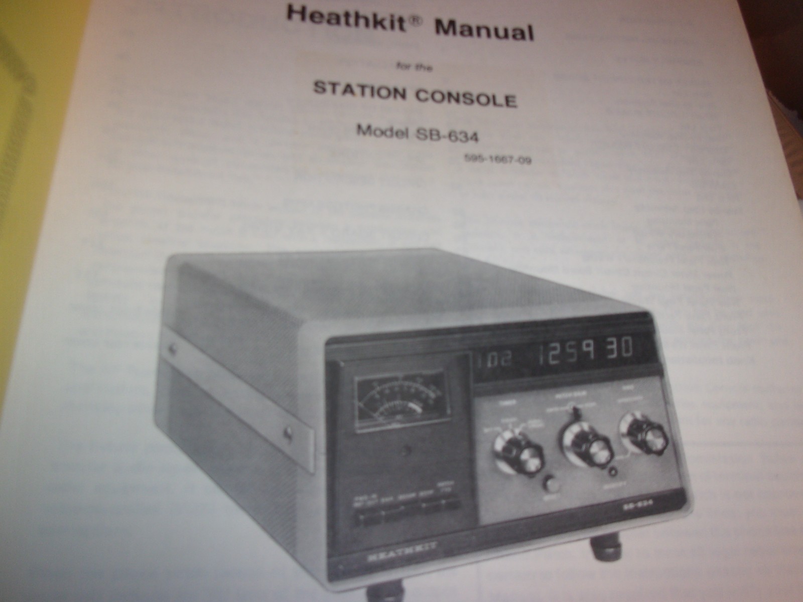 HEATHKIT Station console SB-634 Assembly Manual ORIGINAL