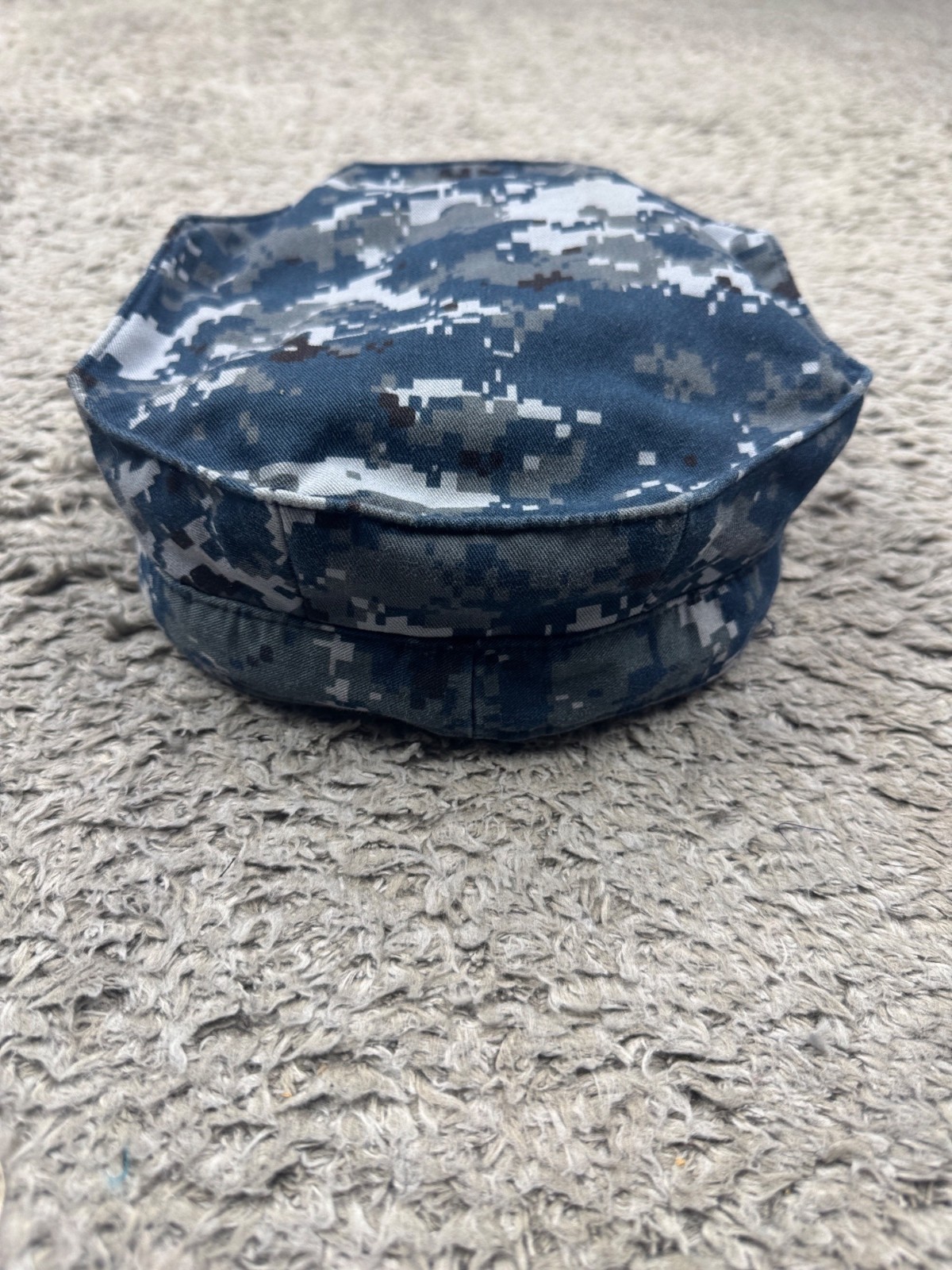 US Navy Hat Military Working Utility Cap Blueberry Digital Camo Frogman 7 1/2