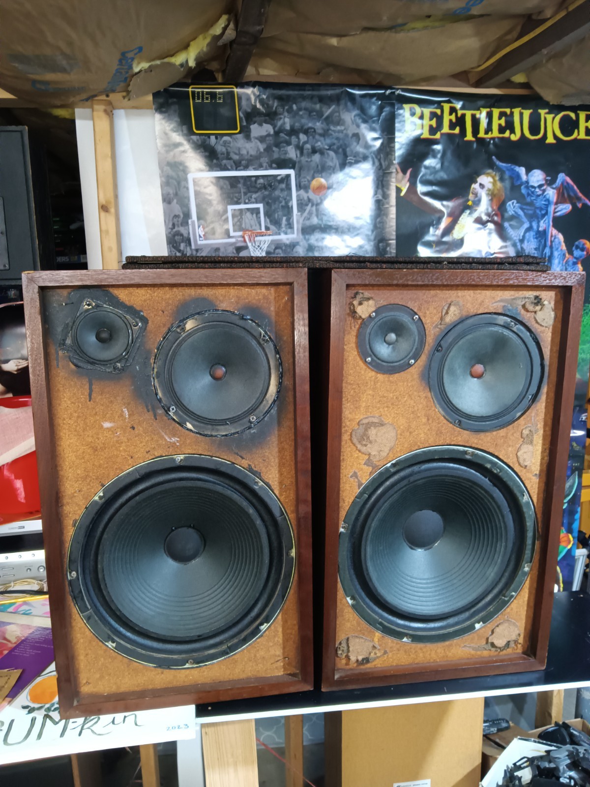 Vintage Royal 6 3 Way Speakers, Clean, Fully Tested 8 Ohm 12" Woofer 1970's 🔥🎵