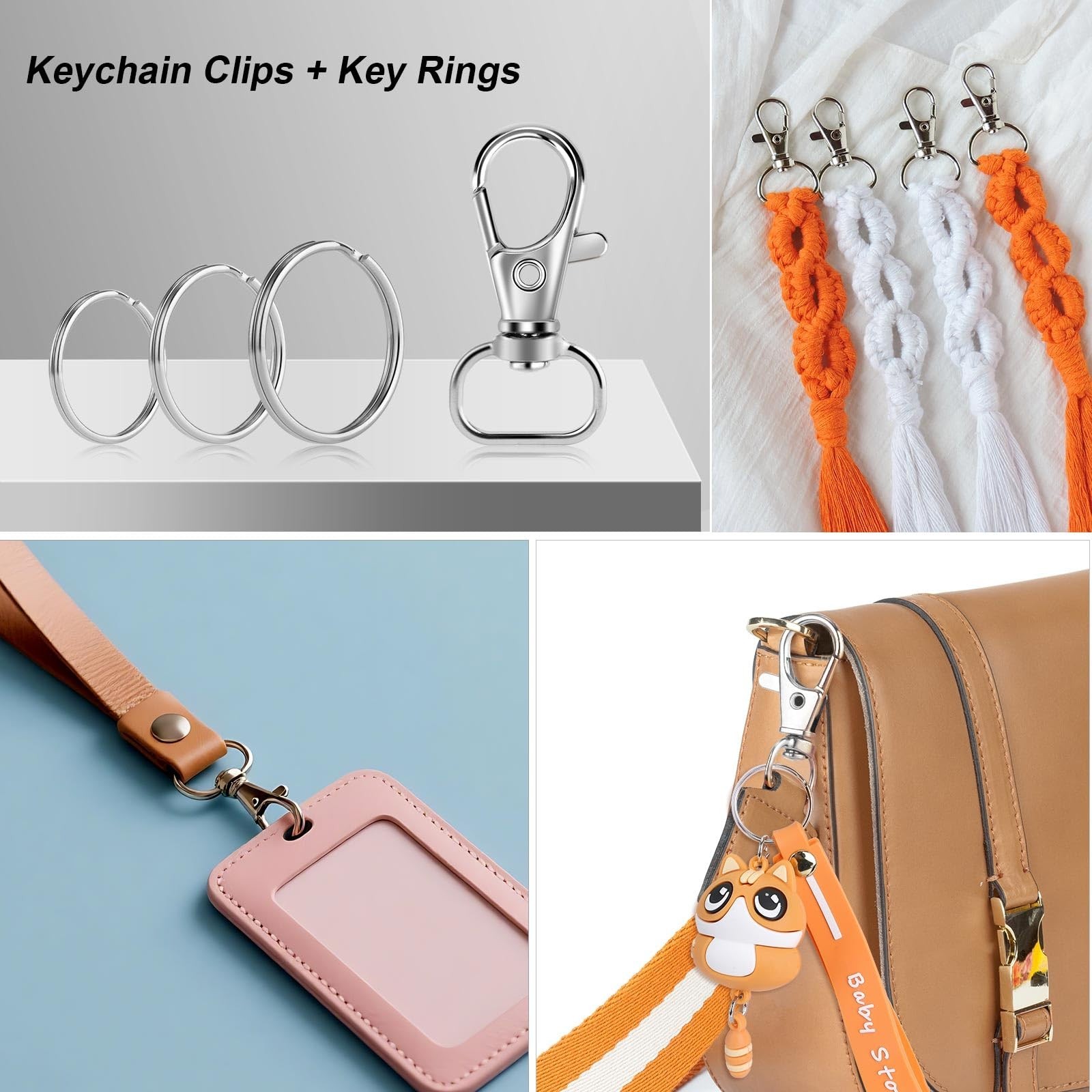 523PCS Keychain Making Kit, Keychain Making Supplies Including Keychains Clip...
