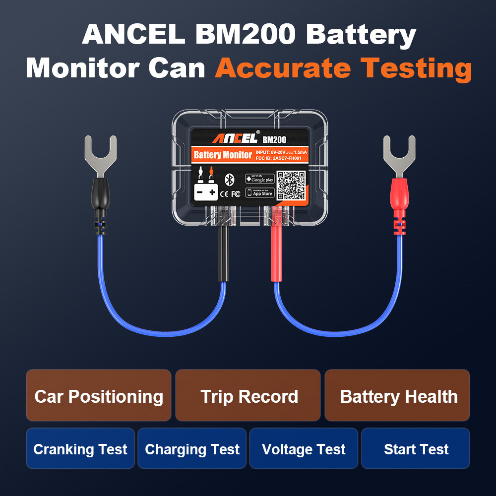 Car Battery Tester Digital Analyzer 12V Car Auto Battery Load Cranking Tester