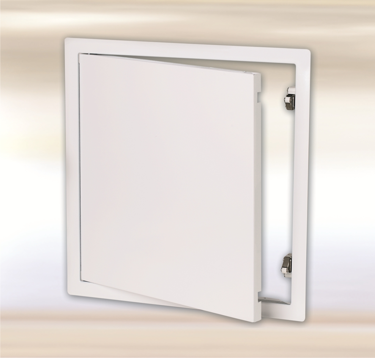 24" x 24" System B2 White Galvanized Steel Access Door with Touch Latches