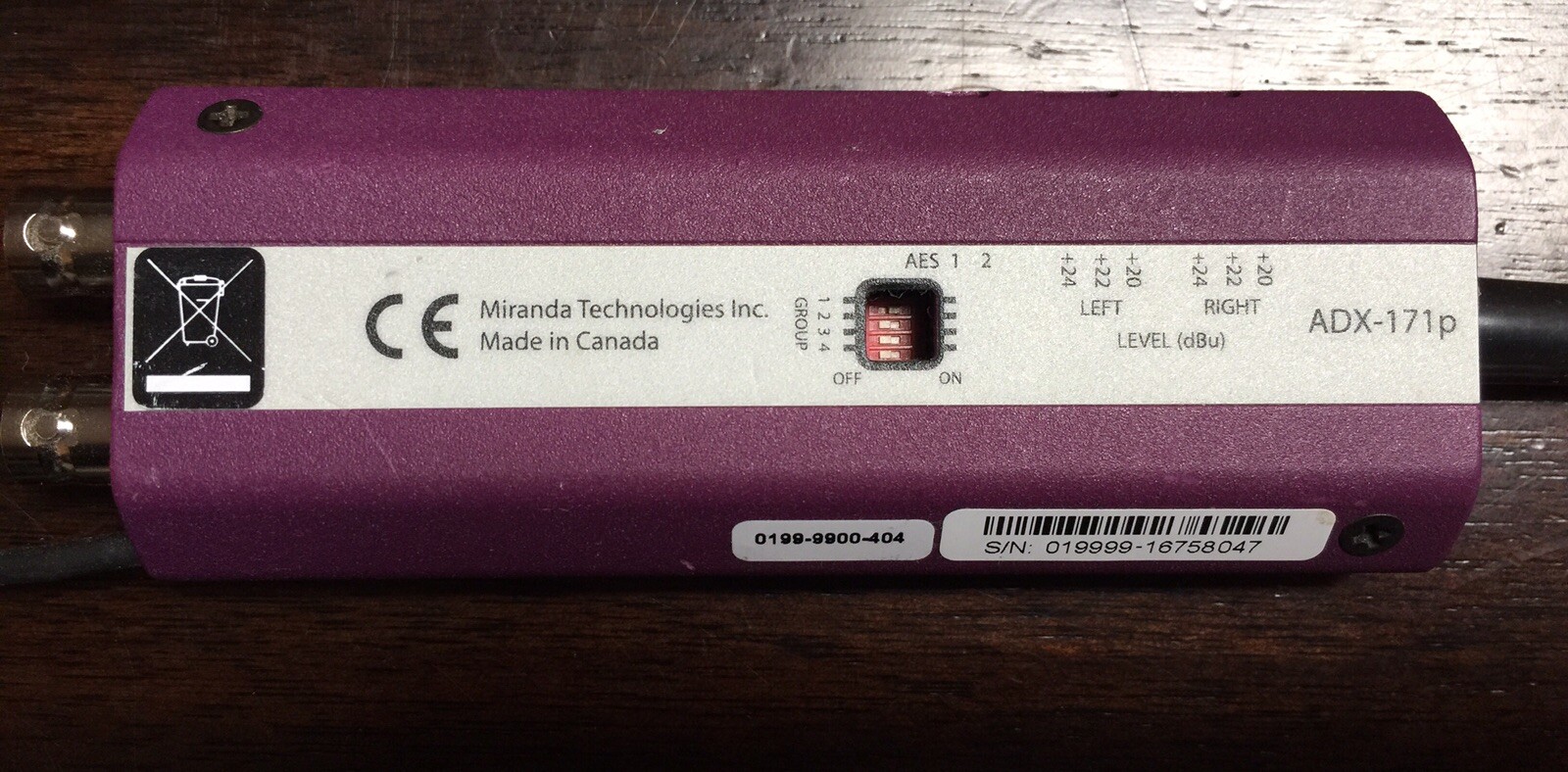 Miranda ADX-171P PicoLink Miniature SD-SDI Analog Audio Disembedder w/power supp