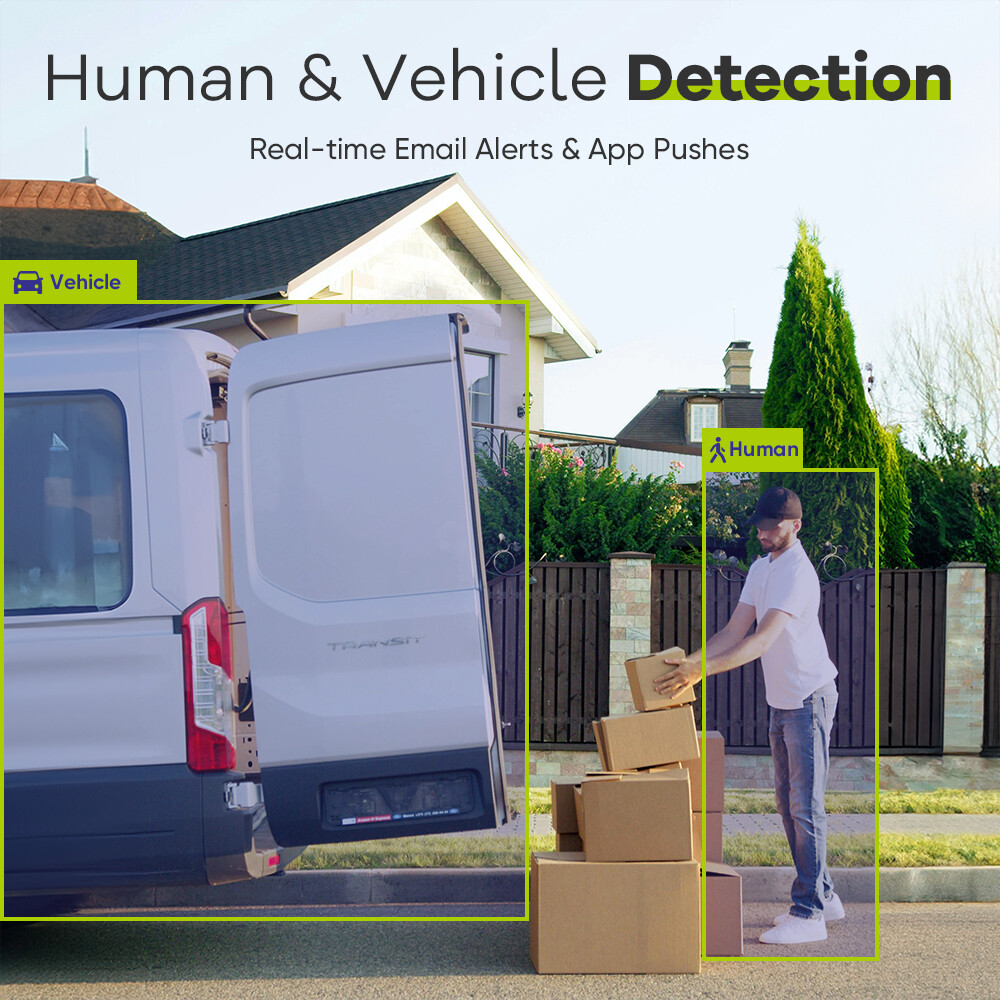 SANNCE 8CH NVR 5MP POE Security Camera System Audio Recording AI Human Detection