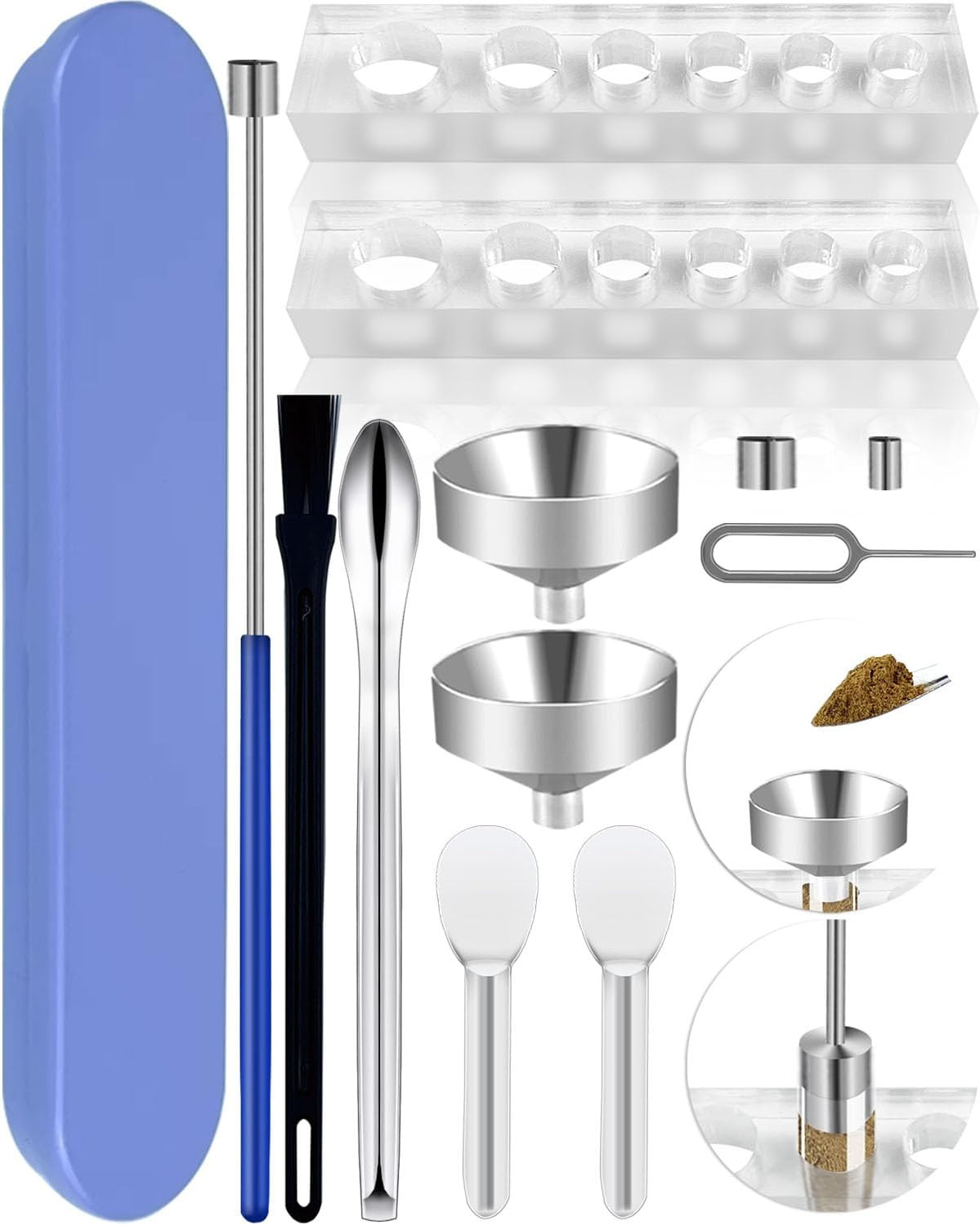 Filling Tool Kit - Home & Lab Supplies with Micro Funnels & Lab Scoops - Comp...