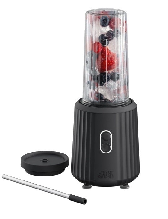 🔥Thyme & Table Single Blender 25oz Blend To-go Cup- Black New Open Box