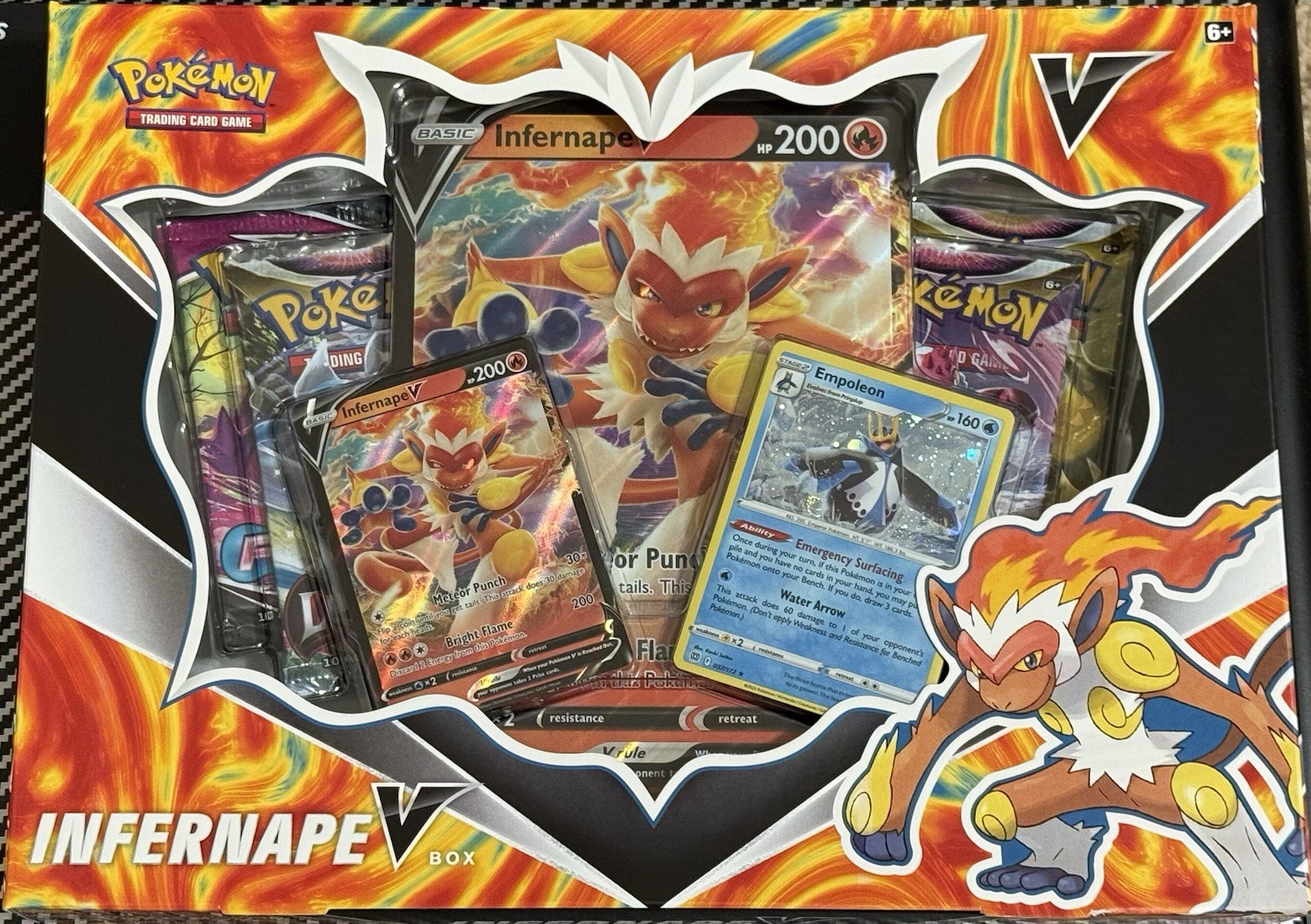 1x 2022 Pokemon Infernape V Box Sealed 4 Booster Packs + More! Trusted Seller!