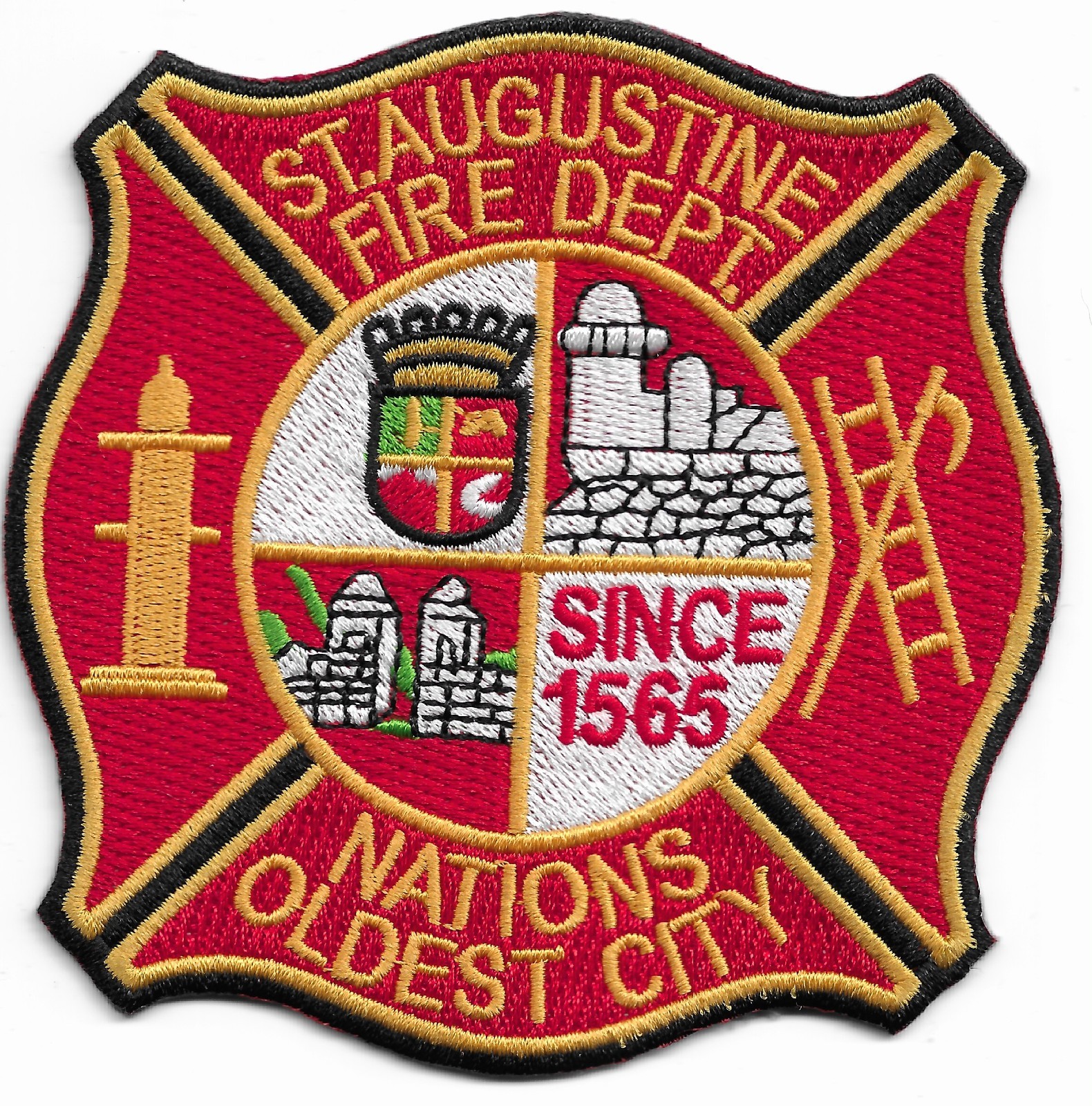 St. Augustine Fire Dept. "Nation's Oldest City", Florida (4" x 4") fire patch