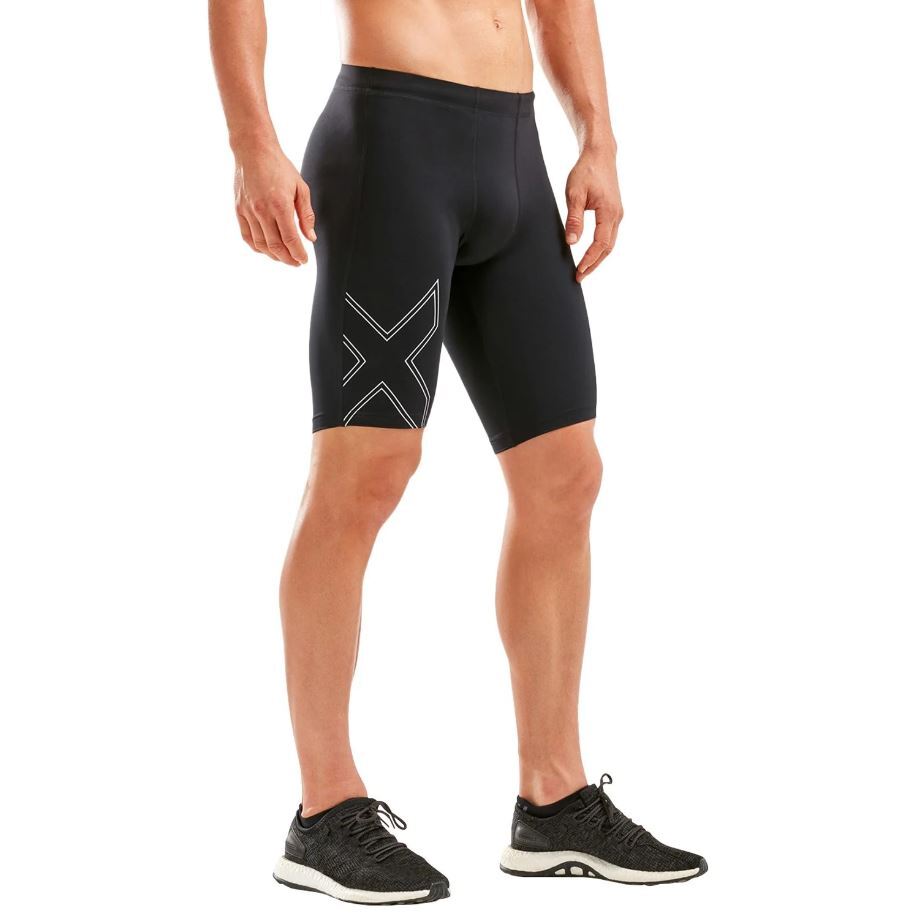 GENUINE | 2XU Mens Aspire Compression Shorts (Black/Silver)