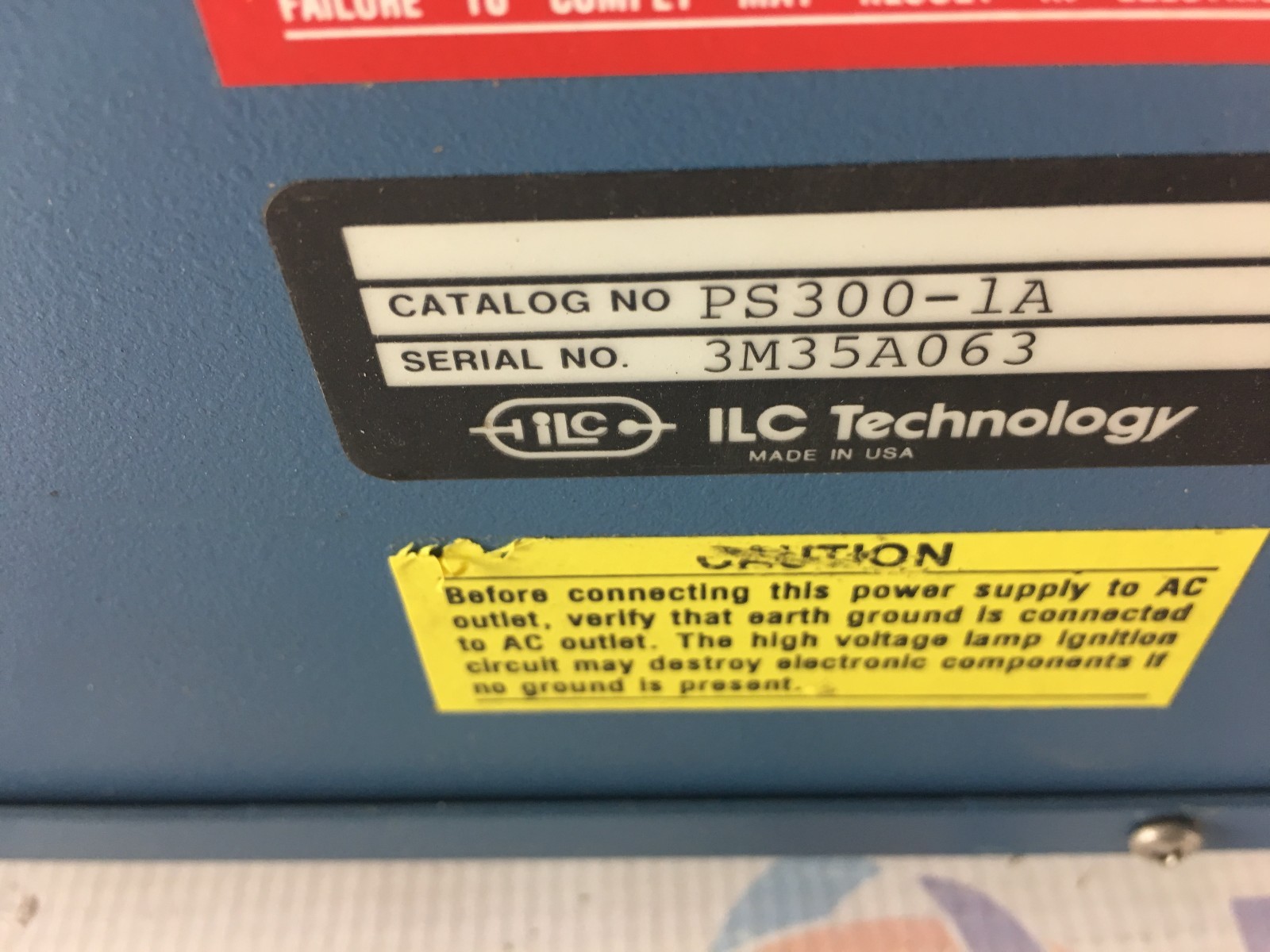 ILC Technology PS300-1 Illuminator Power Source