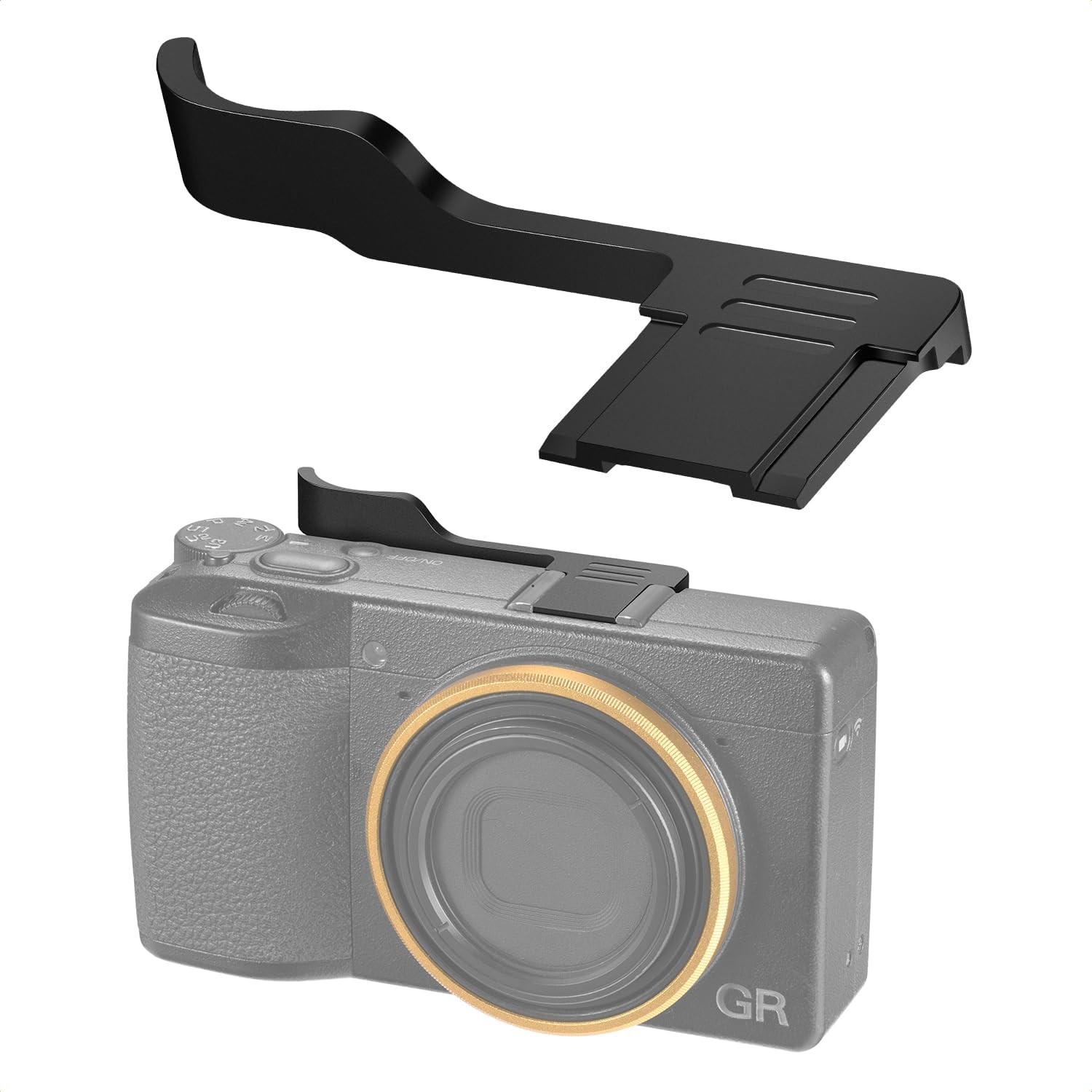 K&F CONCEPT Thumb Grip w/ Hot Shoe Cover for Ricoh GR II GR III GR IIIx GR IIIx