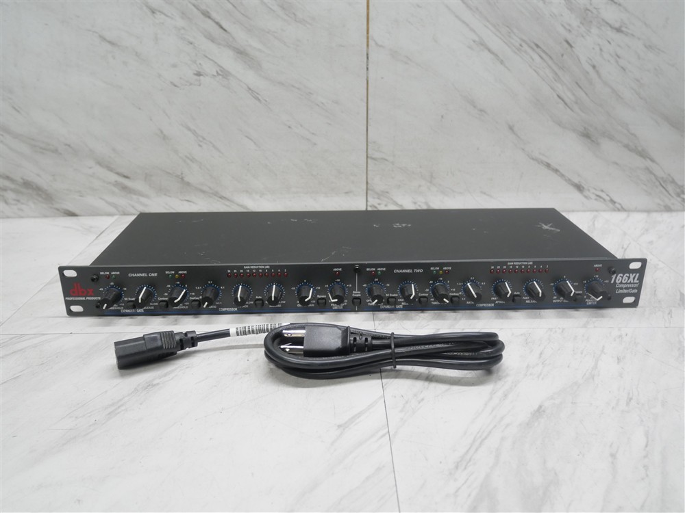dbx 166XL Compressor Limiter Gate 2-Channel Rack Mount Pro Audio