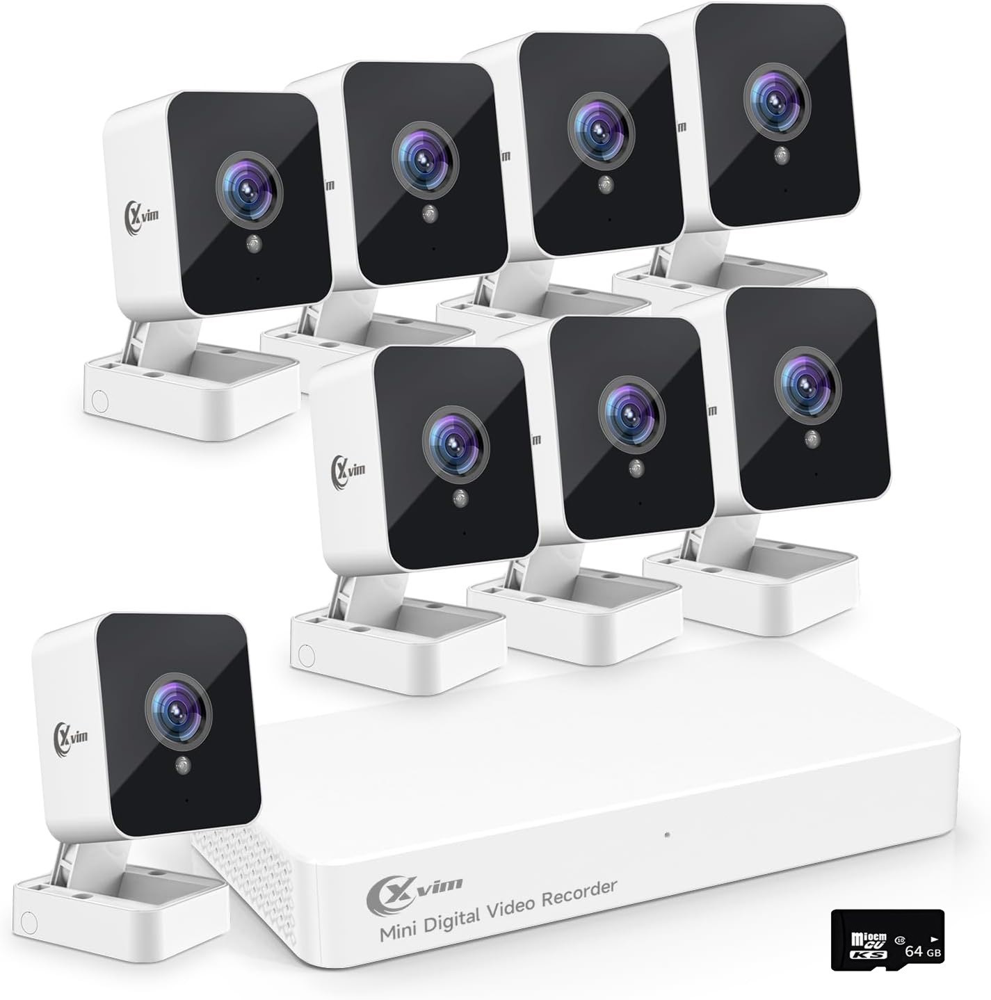 XVIM 8CH DVR 1080P Security Camera System Night Vision Monitor Cloud CCTV System