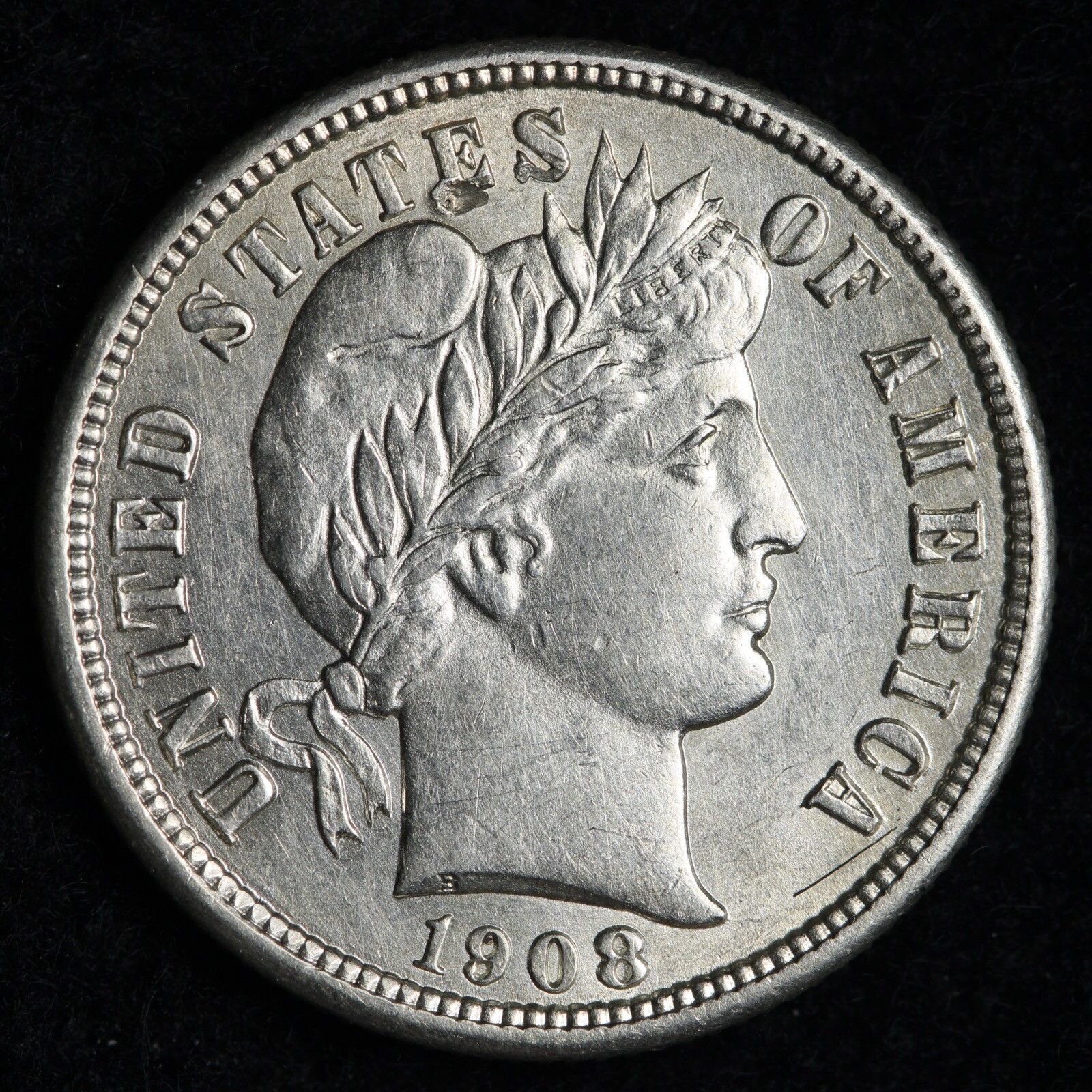 1908-S Barber Silver Dime UNC *UNCIRCULATED* MS E275 GUNMT