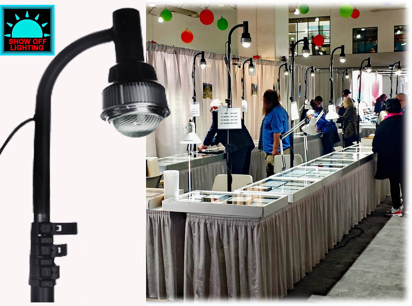 60W COB LED JEWELRY SHOWCASE DISPLAY LIGHTS NO HEAT POP UP TRADE SHOW LIGHTING