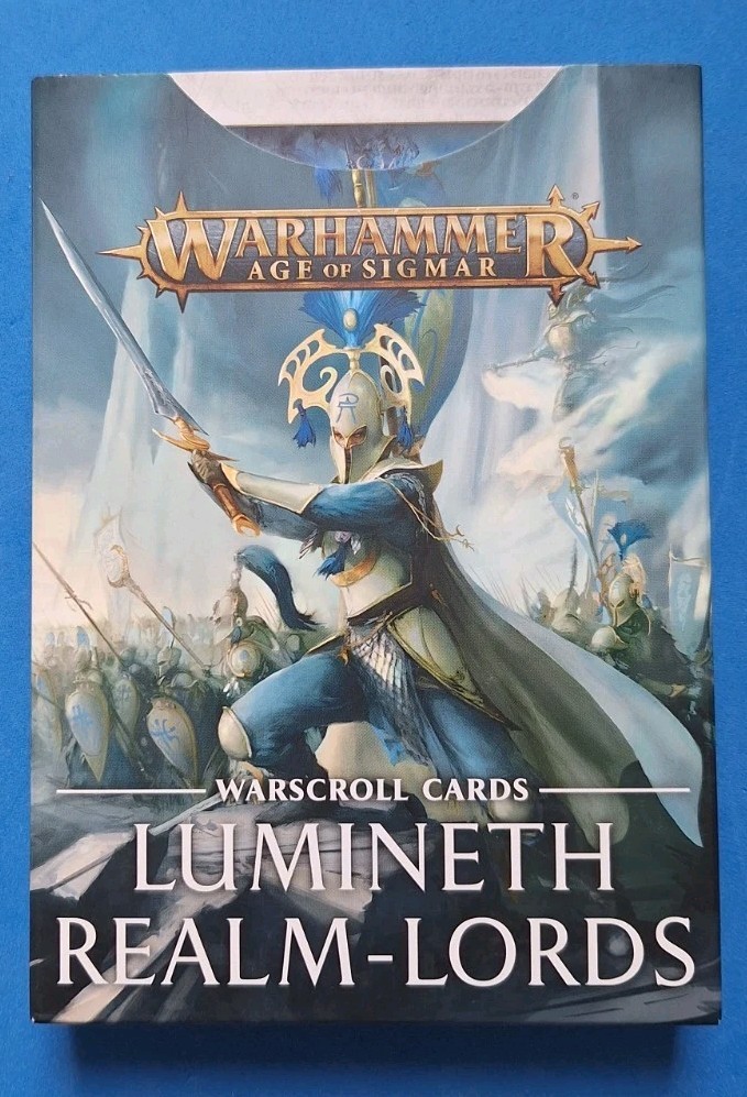 Warhammer Age of Sigmar Lumineth Realm-Lords Warscroll Cards VG+ Unpunched