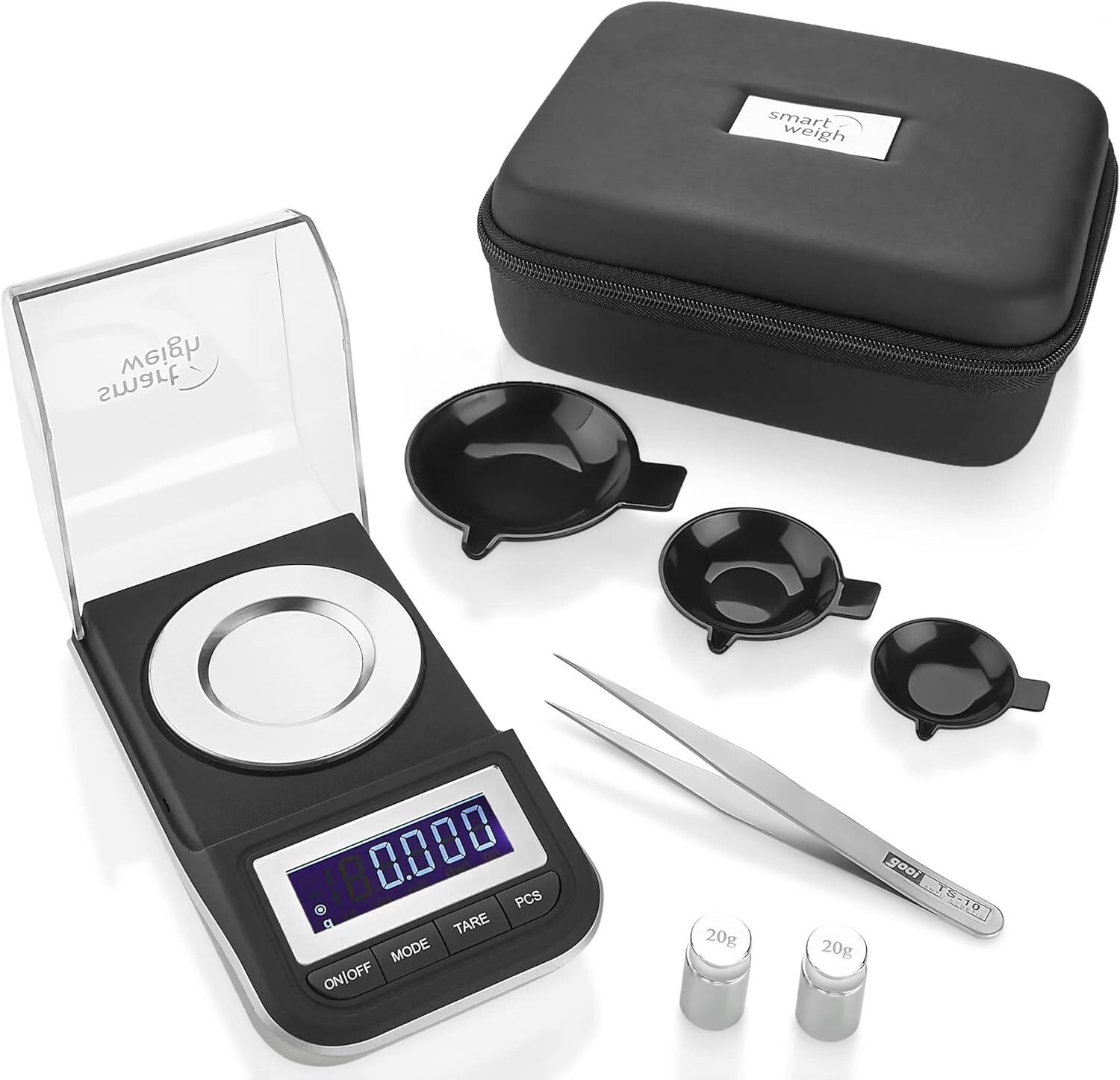 Smart Weigh 50g x 0.001 Grams, Premium High Precision Digital Milligram Scale, I