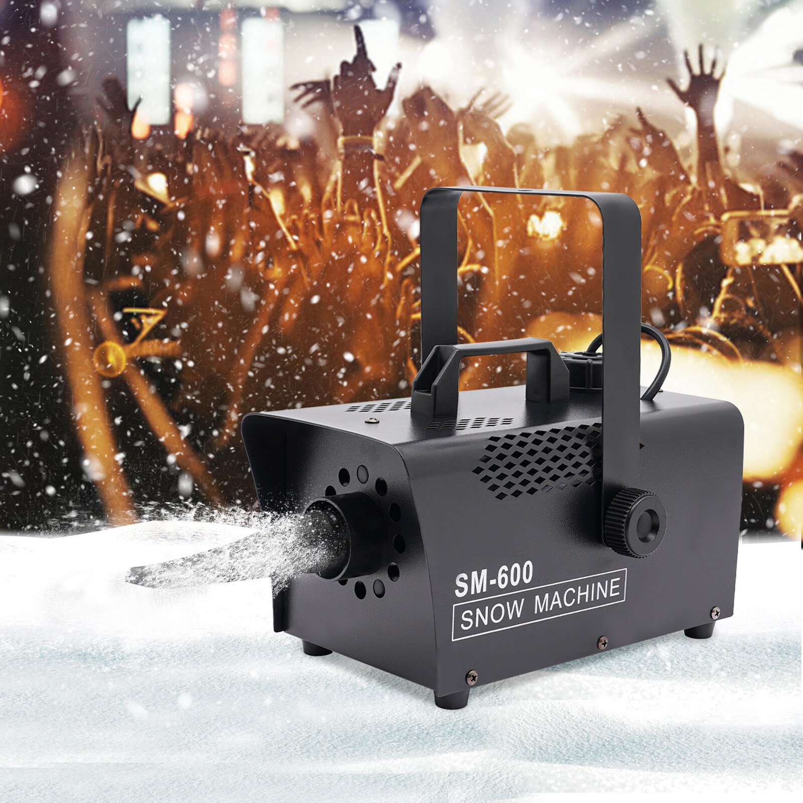 600W DJ Snow Machine Stage Snowflake Machine With Remote Control Christmas Decor