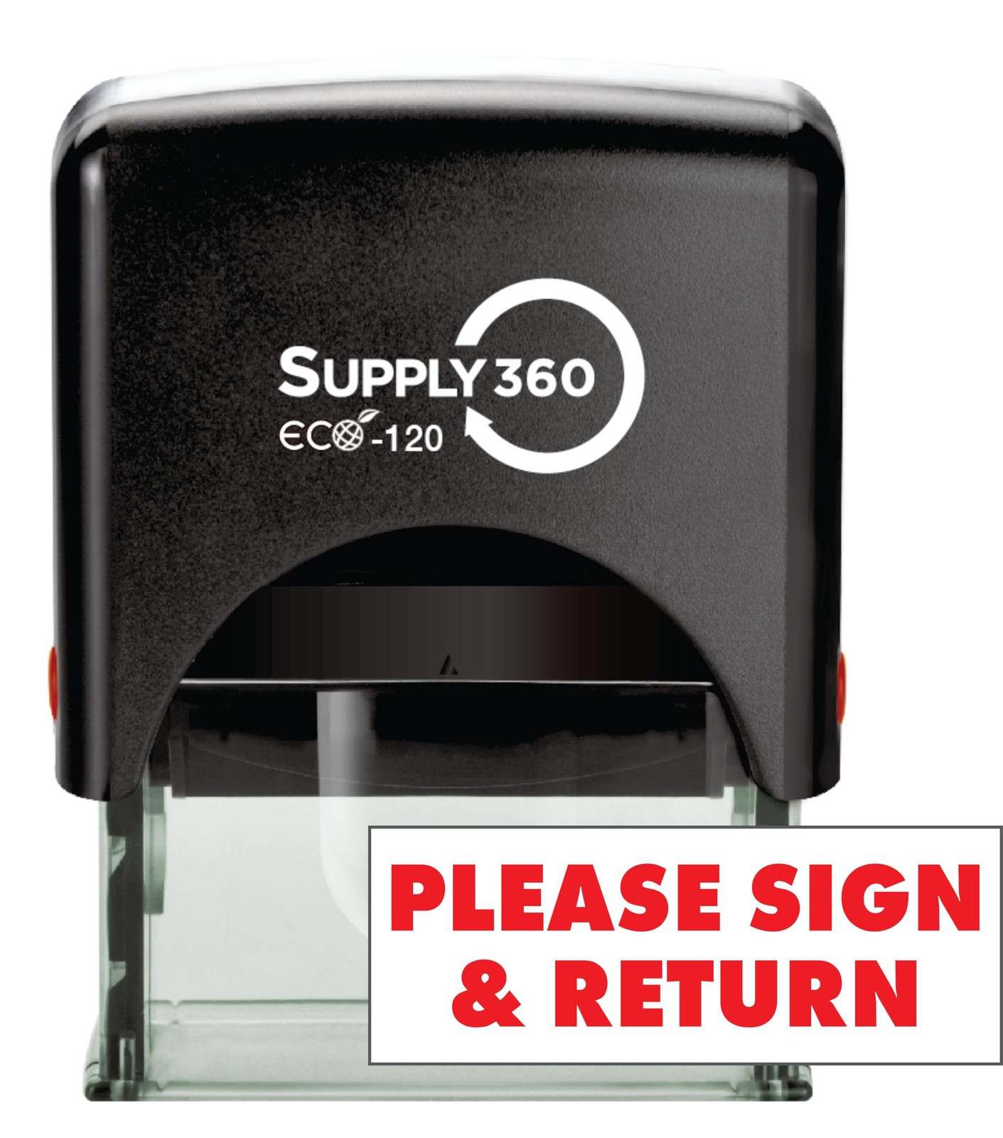 Please Sign & Return Stamp, with Red Ink