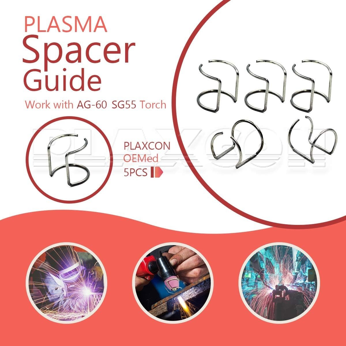 AG60 Metal Spacer Guide for Plasma Cutting Torch - Efficient Replacement Part