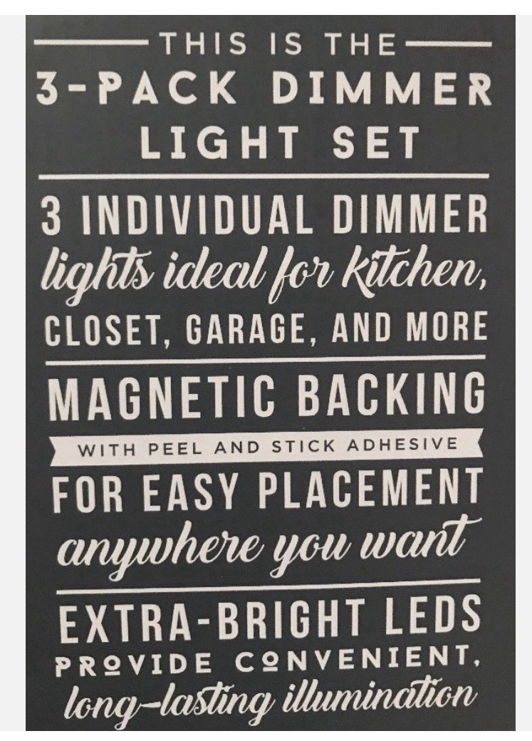 Hammer and Axe 3 Pack Square Bright LED Dimmer Lights White, MSRP $30