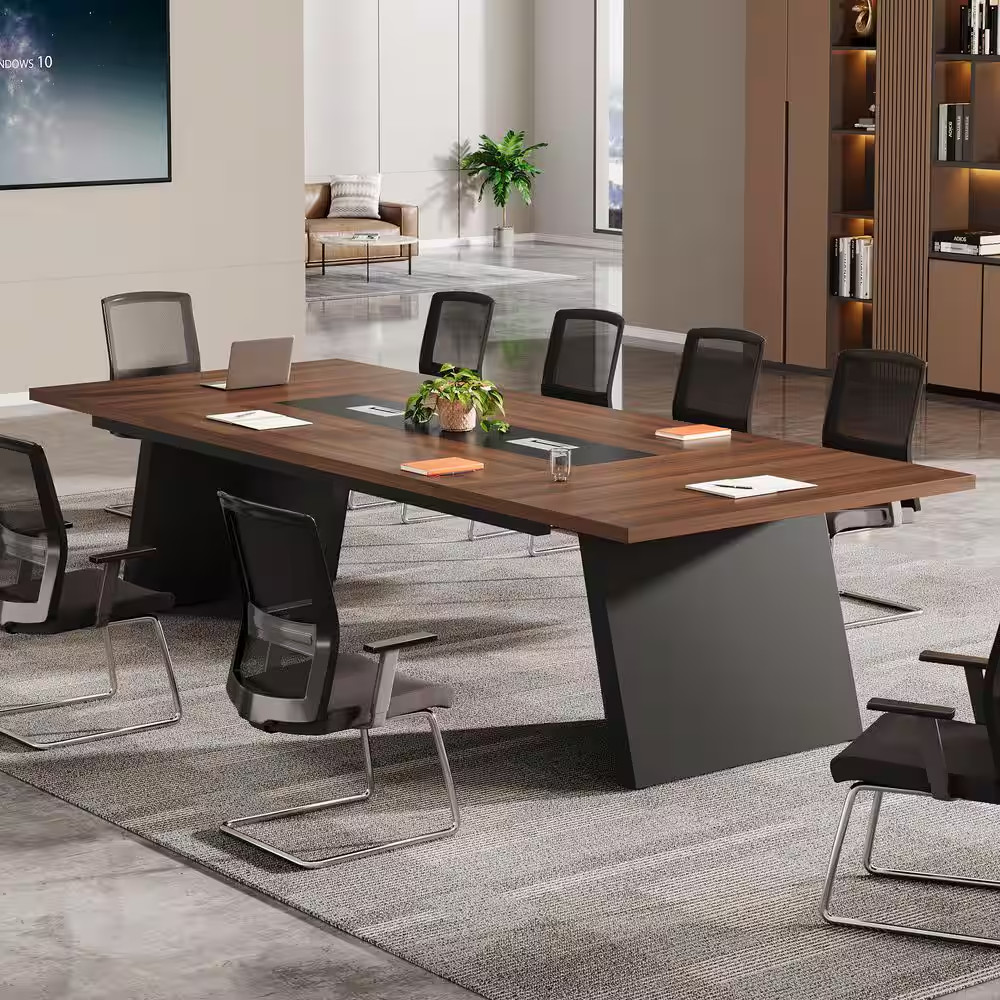 Moronia 94.49 In. Conference Table, 8Ft Extra Long Modern Business Seminar Desk
