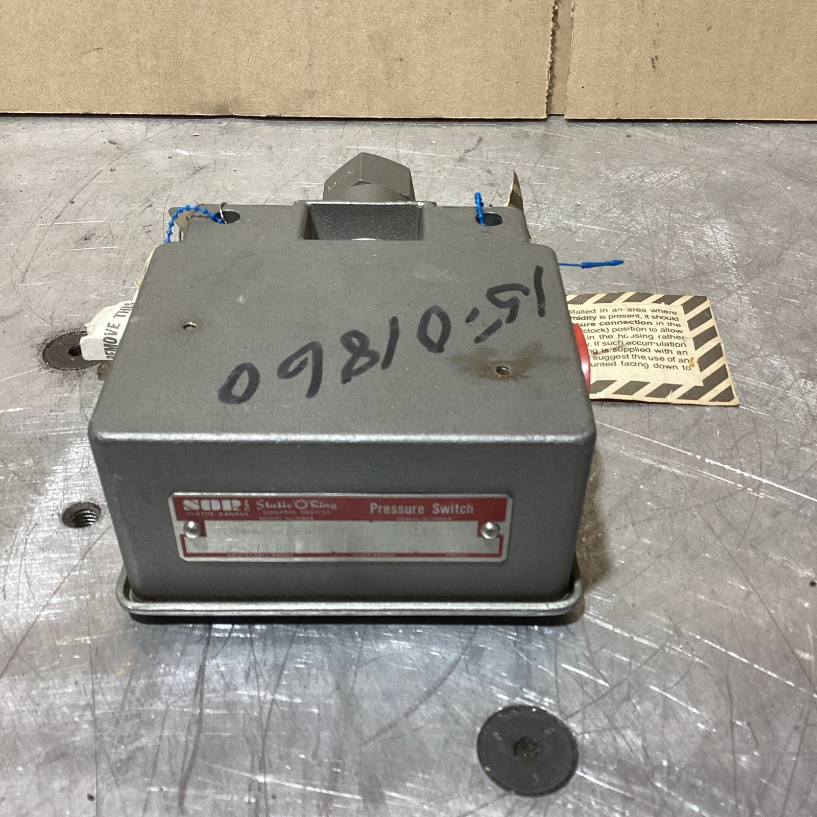 Sor 6NN-K45-U9-A2A-YYRR Pressure Switch 25-275psi
