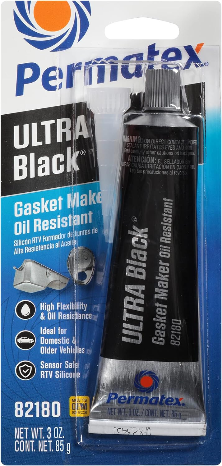 Permatex Ultra Black RTV Silicone Gasket Maker, 3 OZ