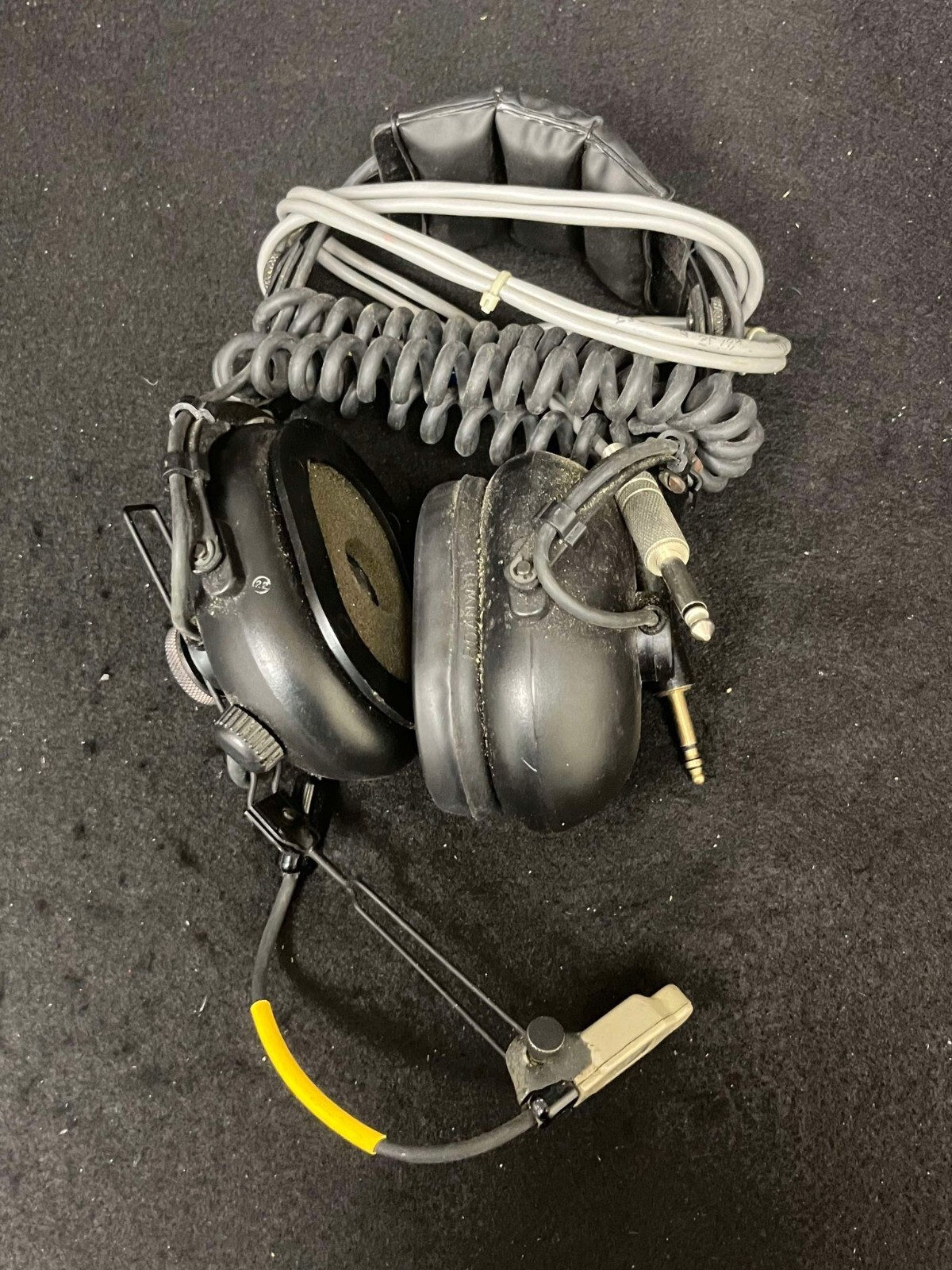 VINTAGE AVIATION HEADSET - HEADPHONES WITH MICROPHONE