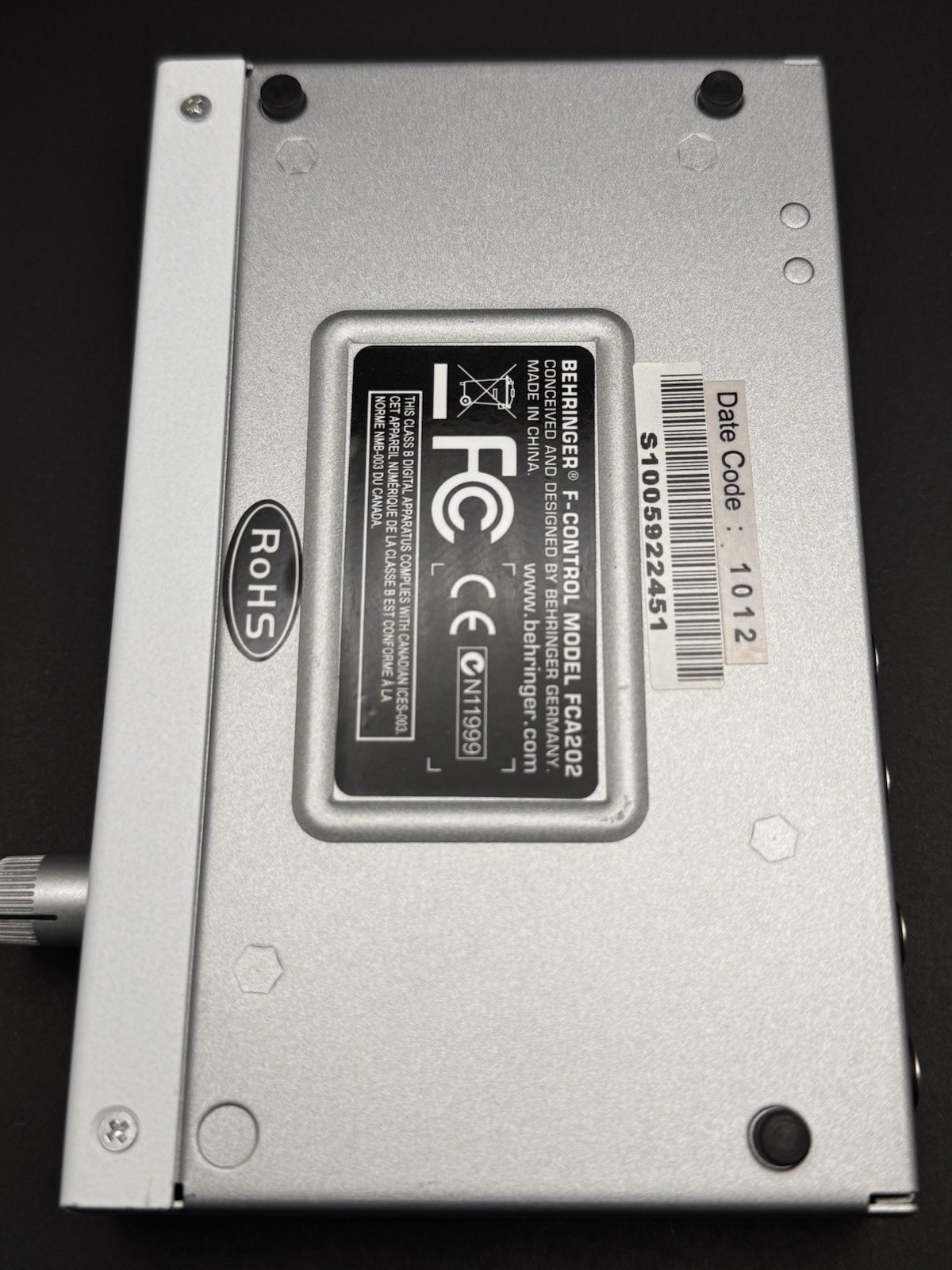 Behringer F-control Audio FCA202 FireWire Audio Interface W/ Power Supply