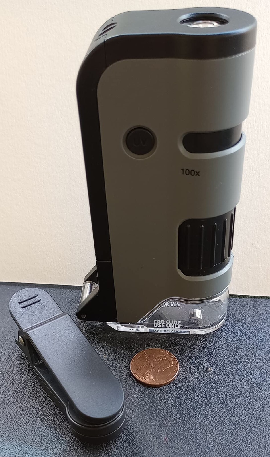 Carson MicroFlip 100x-250x LED & UV Lighted Pocket Microscope Handheld Digital