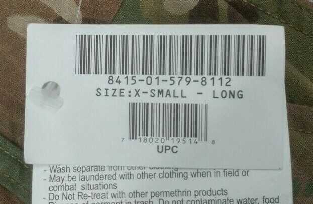 USGI MULTICAM Flame Resistant Combat Pants w/ Insect Shield X Small Long NWT