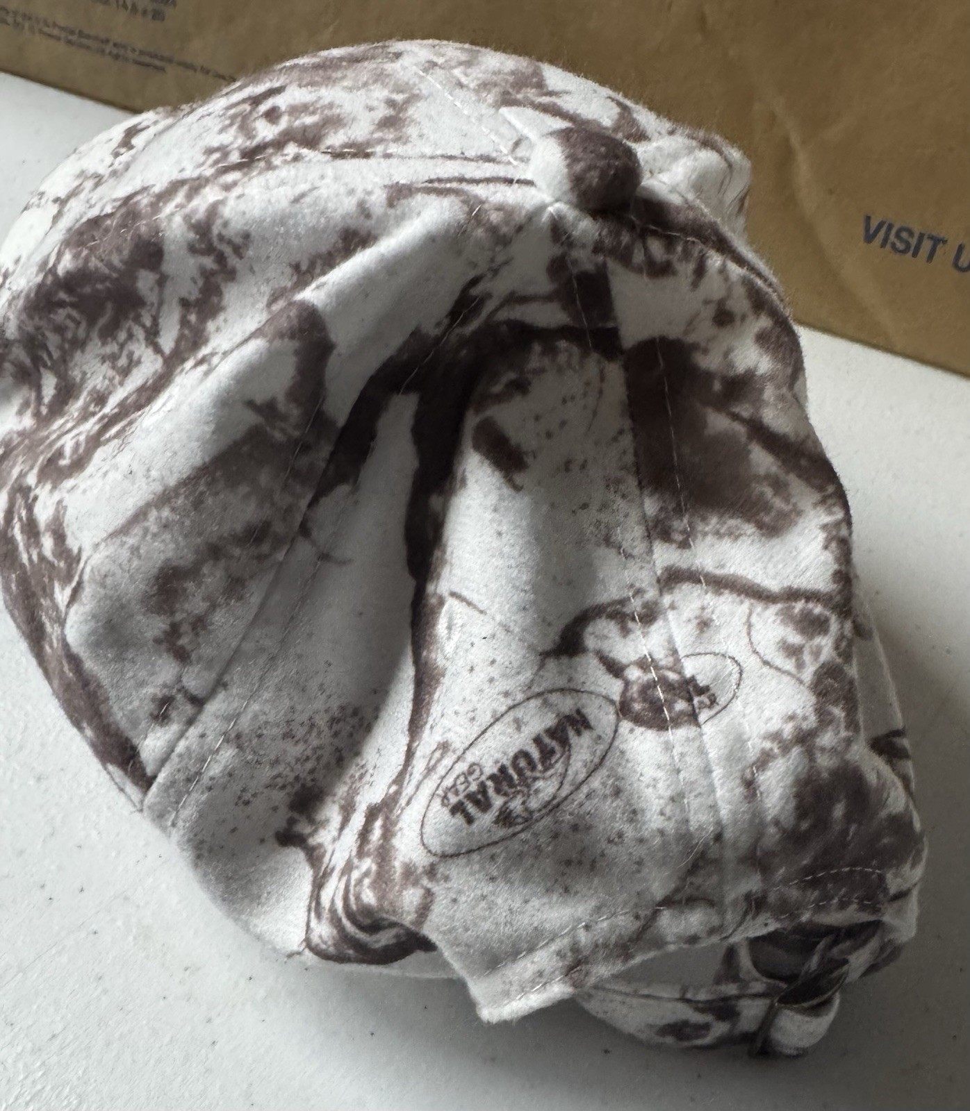 Natural Gear Camouflage Adjustable Polyester Ball Cap Beige Brown One Size