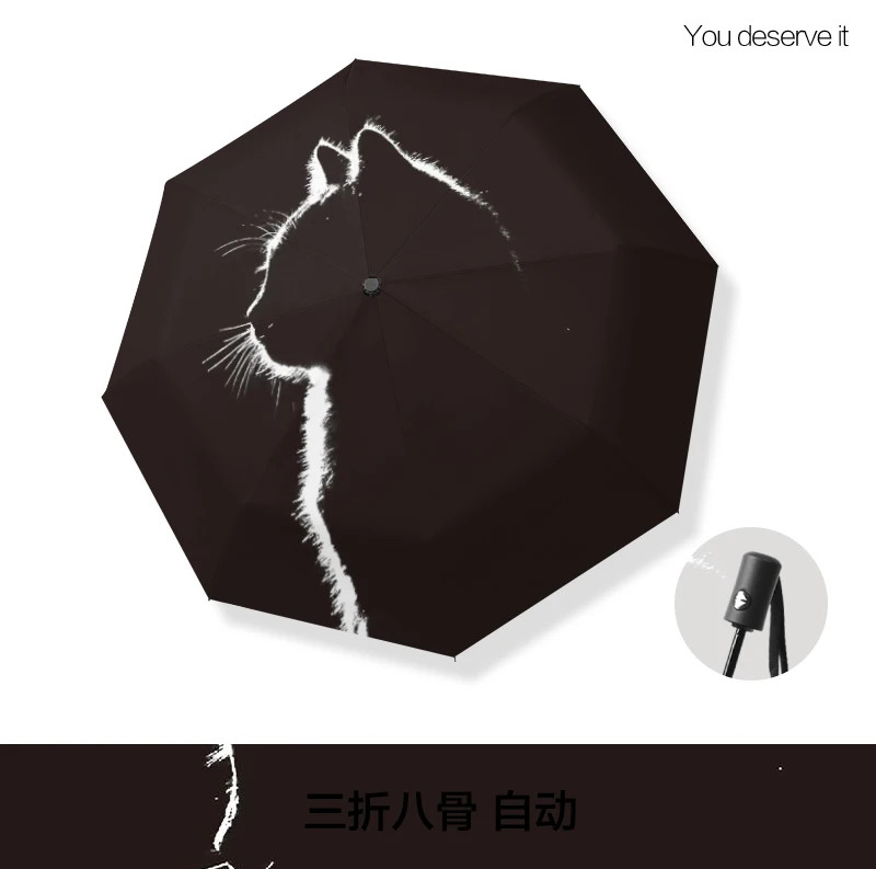 Shadow Umbrella UV Protection Sunshade Automatic Folding Umbrella Three-fo