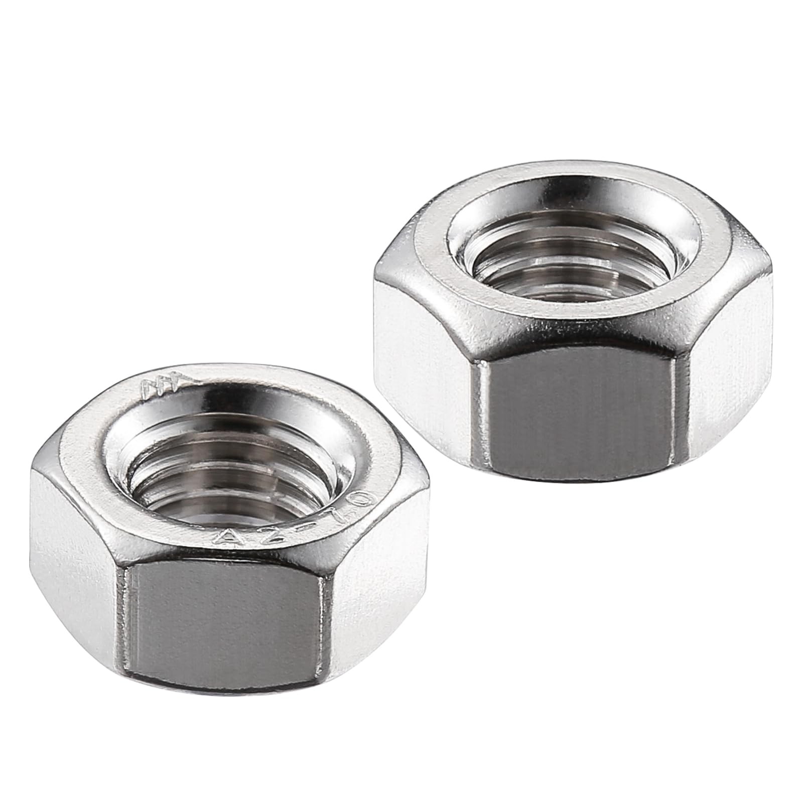 200 PCS #832 Hex Nuts 304 Stainless Steel Heavy Duty Hexagon Fasteners
