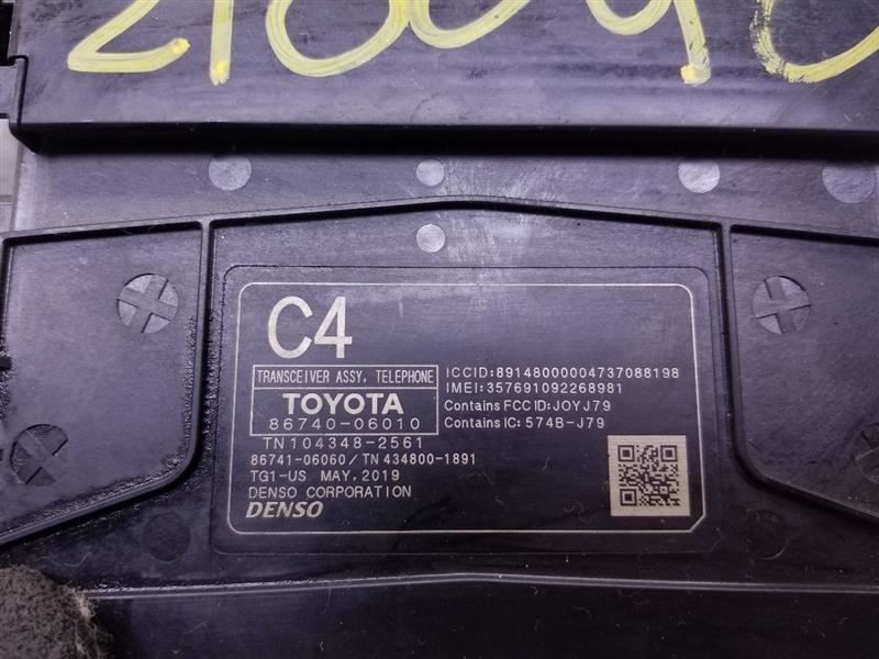 18-20 TOYOTA CAMRY TRANSCEIVER TELEPHONE SENSOR CONTROL MODULE ECM ASSEMBLY
