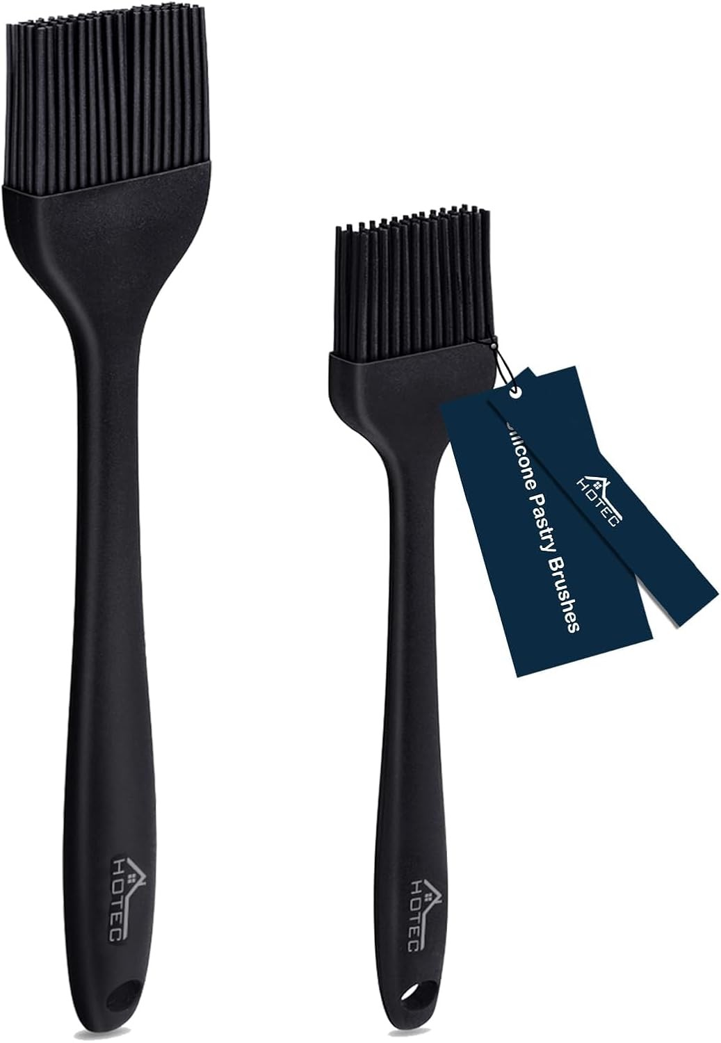 HOTEC 600℉ Heat Resistasnt Basting Brushes, BPA Free Silicone Pastry Brush, Sp