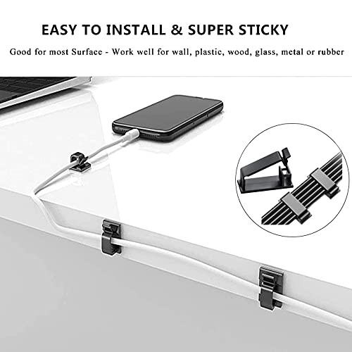 Cord Management Organizer Kit 4 Cable Sleeve split with 41Self 152 PCS, Black