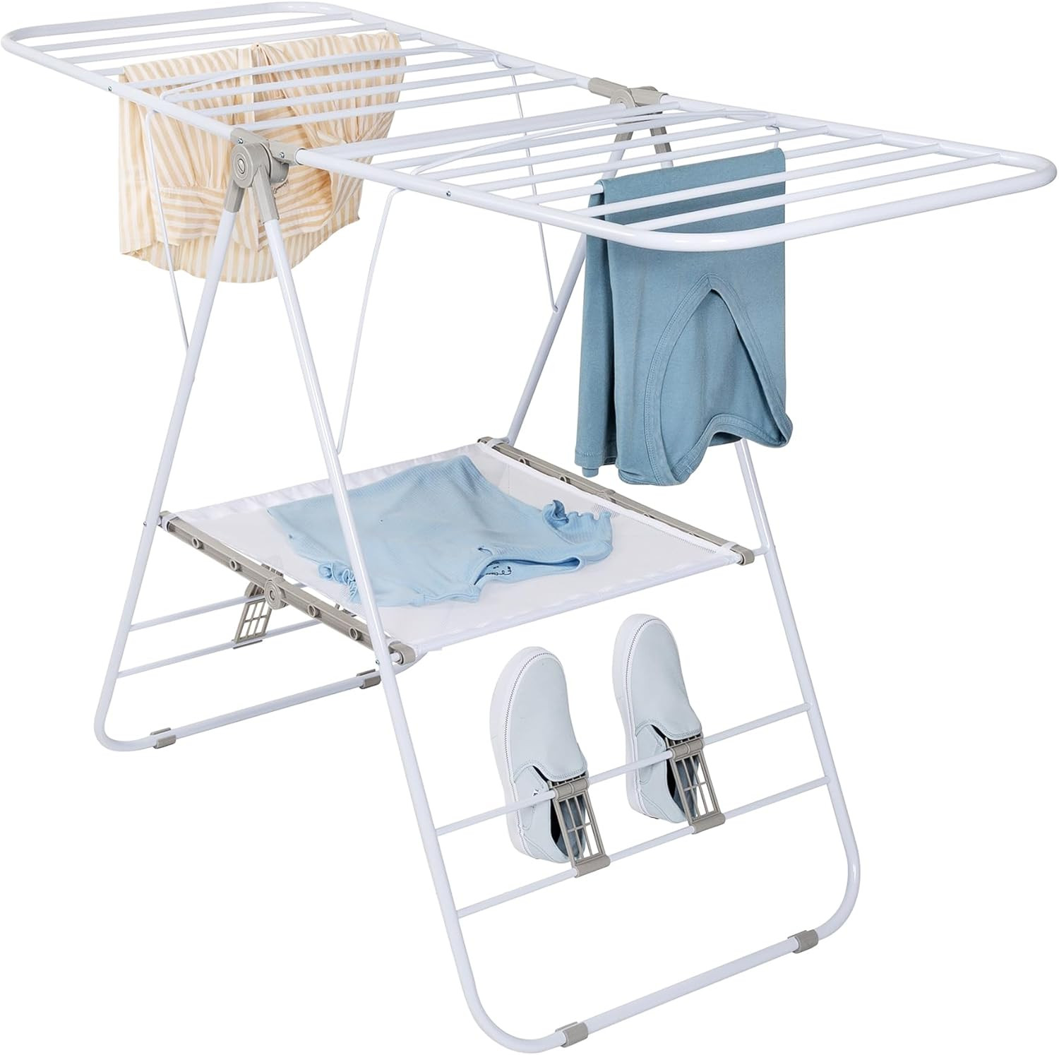 Honey-Can-Do Heavy-Duty Foldable Laundry Drying Rack – Portable Shoes & Clothes