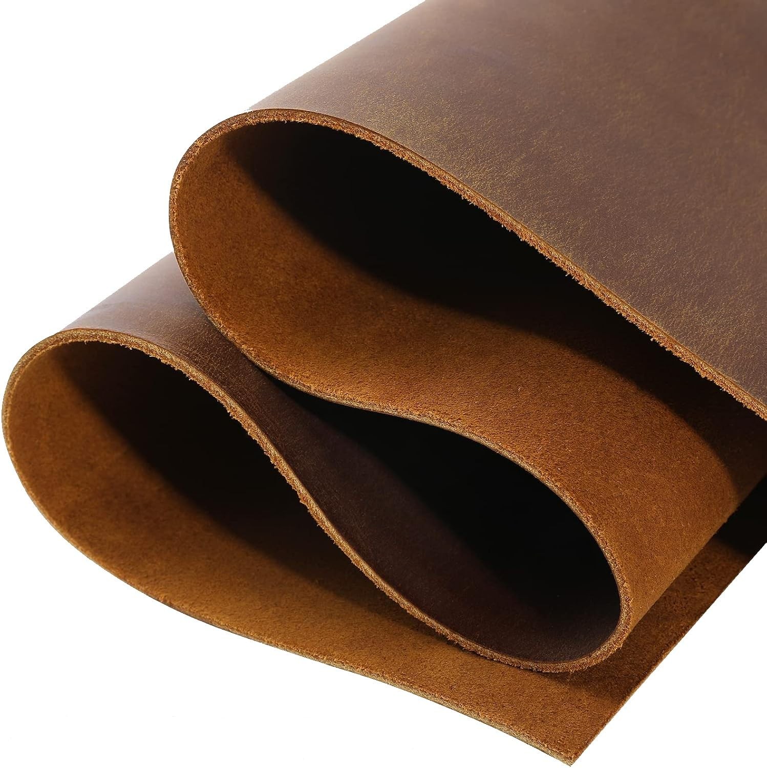 TUZECH 12x24 Dark Brown Full Grain Genuine Cowhide Leather Sheets 2mm Craft