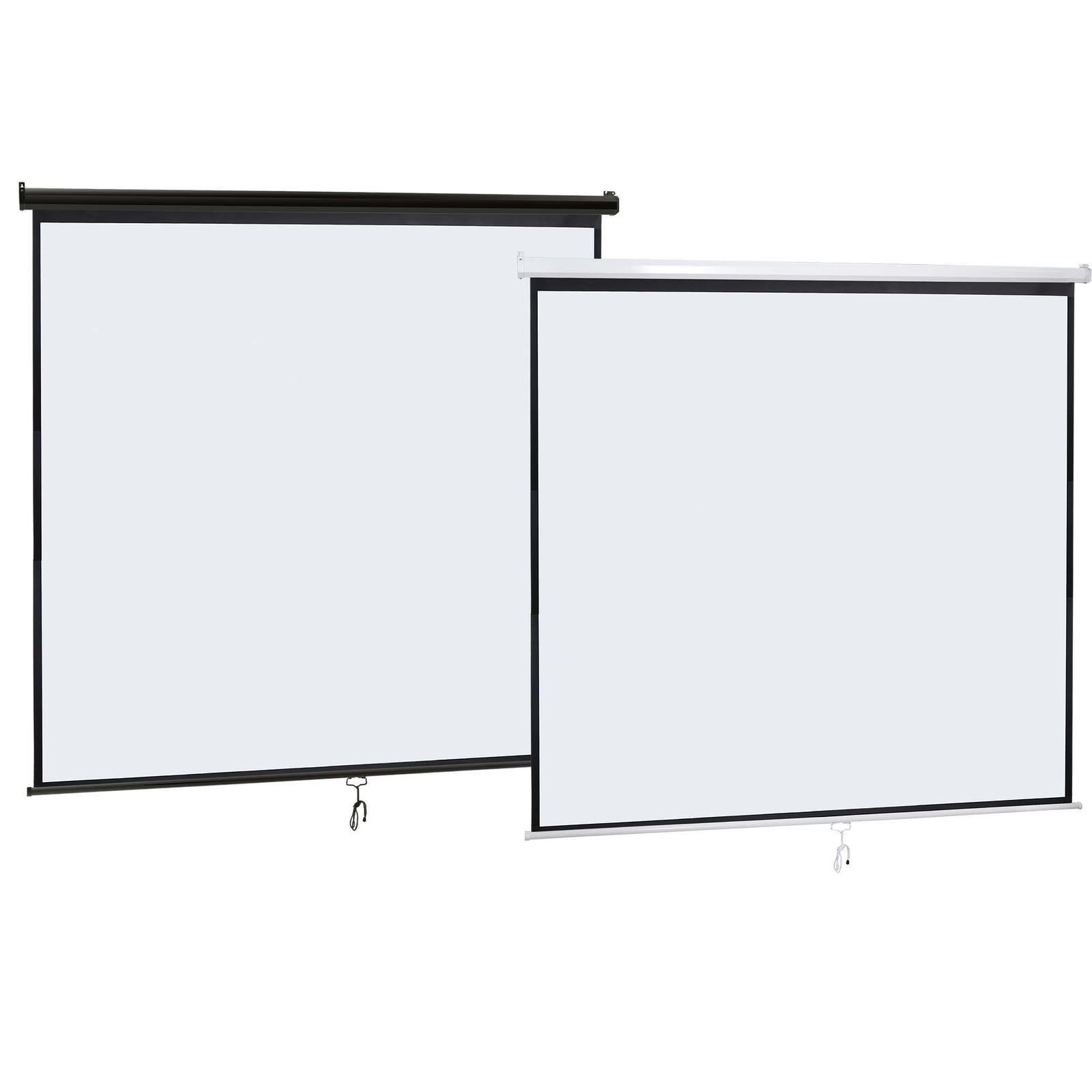 120" Manual Pull Down Auto Lock Projector Projection Screen Party Movie 84"x84"